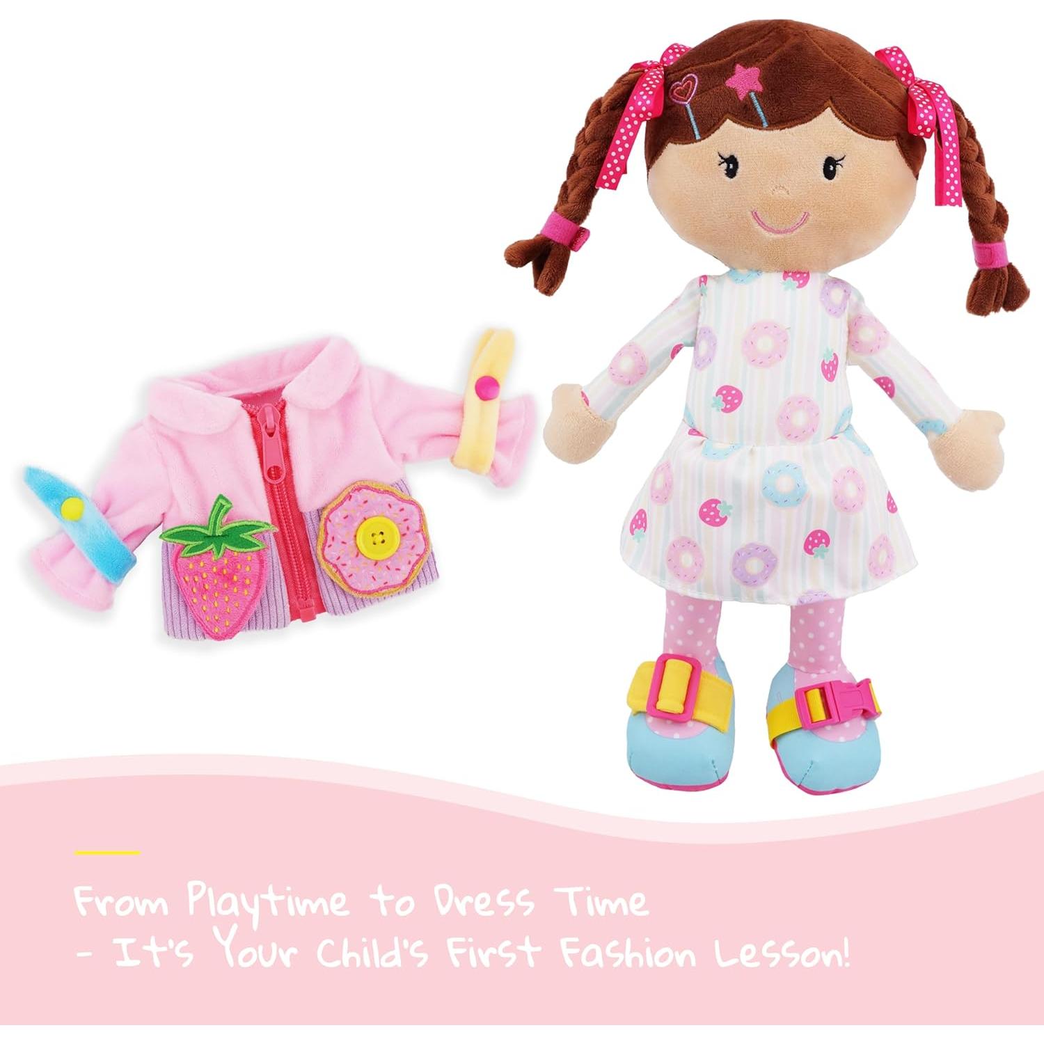 Conjunto de Muñecas de Peluche Educativas June Garden 39 cm