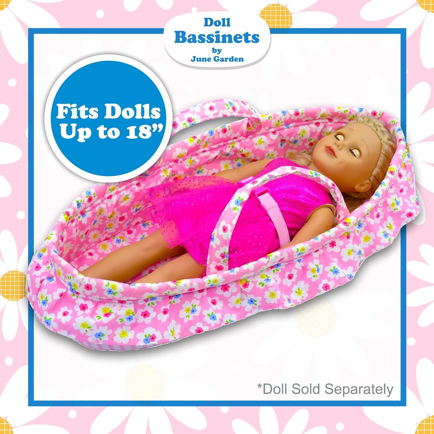 Conjunto Muñeca Amigos Elegantes Belle 39.37 cm + Cuna Rosa 45.72 cm