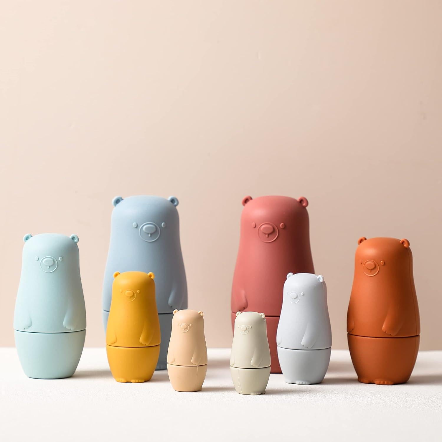 Muñecas Rusas Matryoshka de Silicona OESSUF - 8 Piezas Educativas