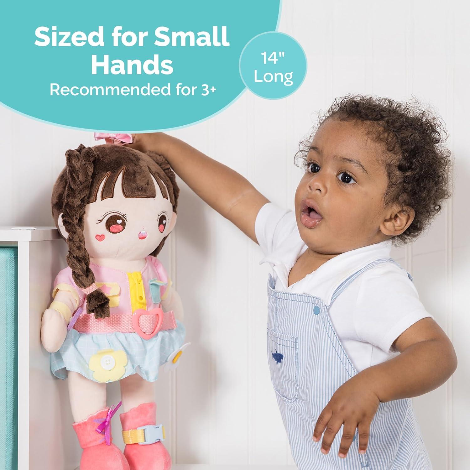 Muñeca Montessori Adora Mia con Hebilla y Aprendizaje