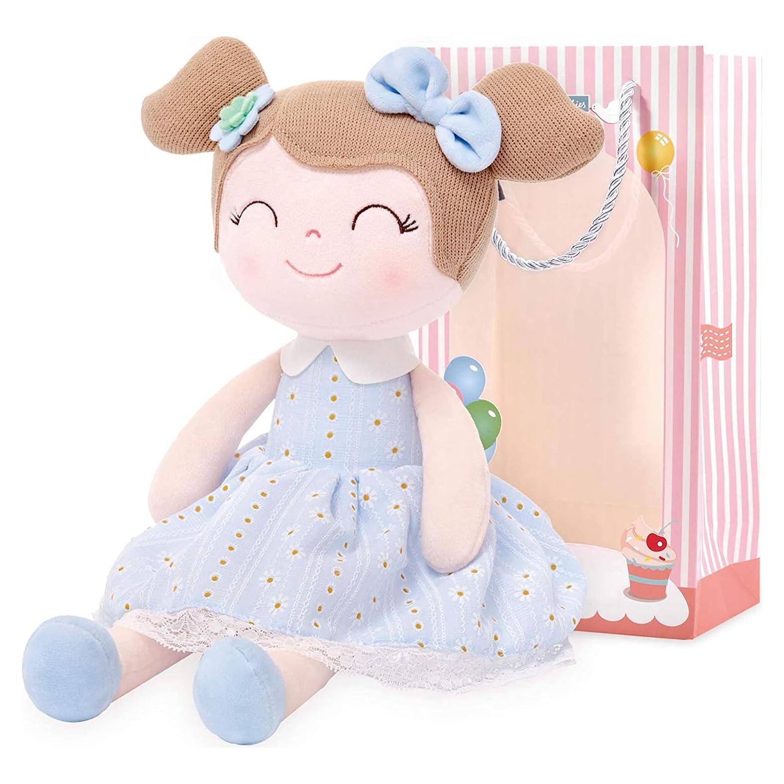 Muñeca de Peluche Gloveleya Azul Claro 40 cm con Caja de Regalo