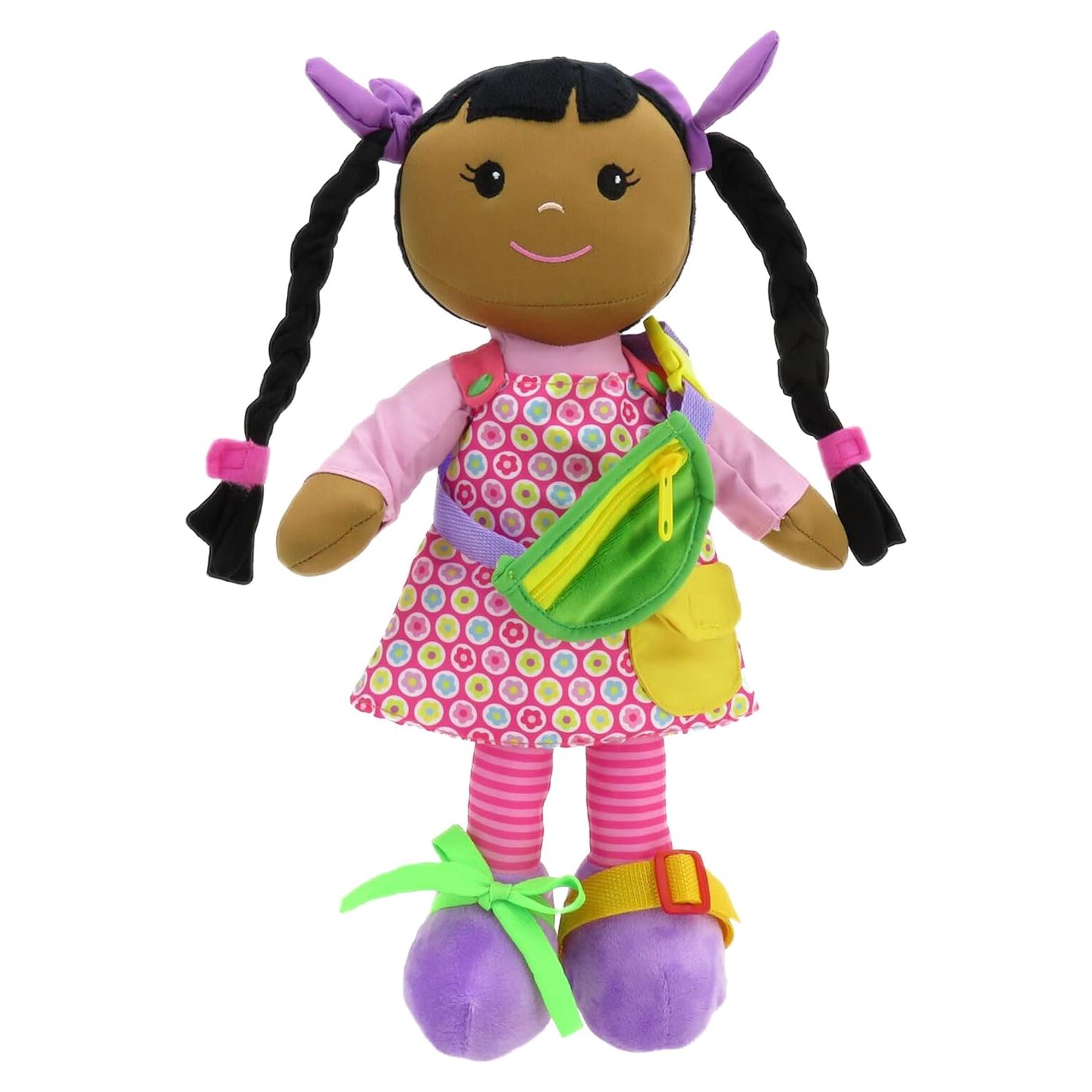Muñeca Educativa de Peluche Linzy Toys 40 cm Piel Oscura