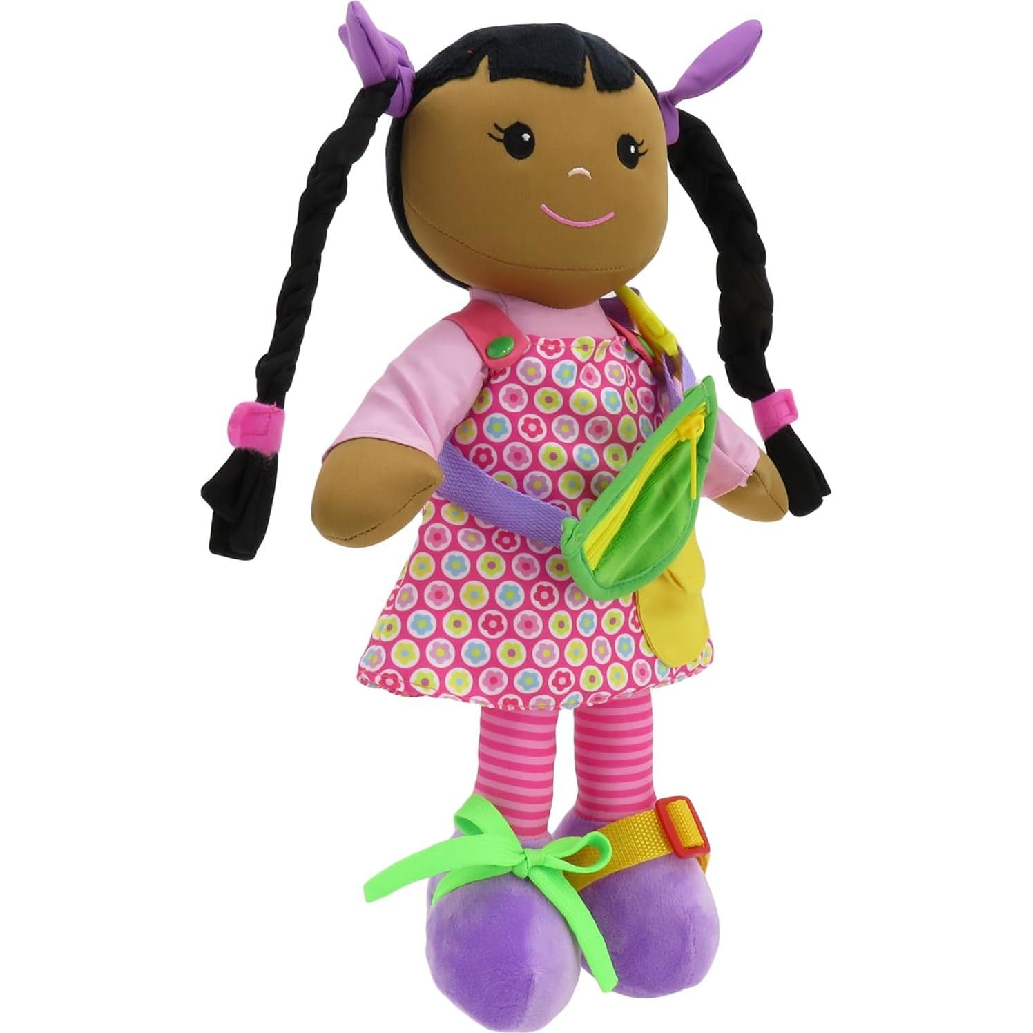 Muñeca Educativa de Peluche Linzy Toys 40 cm Piel Oscura
