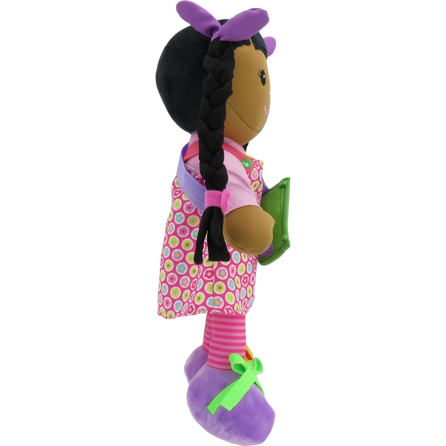 Muñeca Educativa de Peluche Linzy Toys 40 cm Piel Oscura