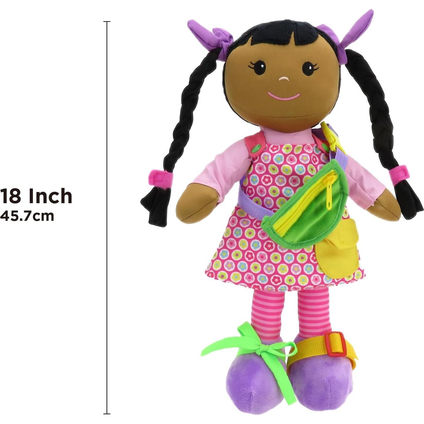 Muñeca Educativa de Peluche Linzy Toys 40 cm Piel Oscura