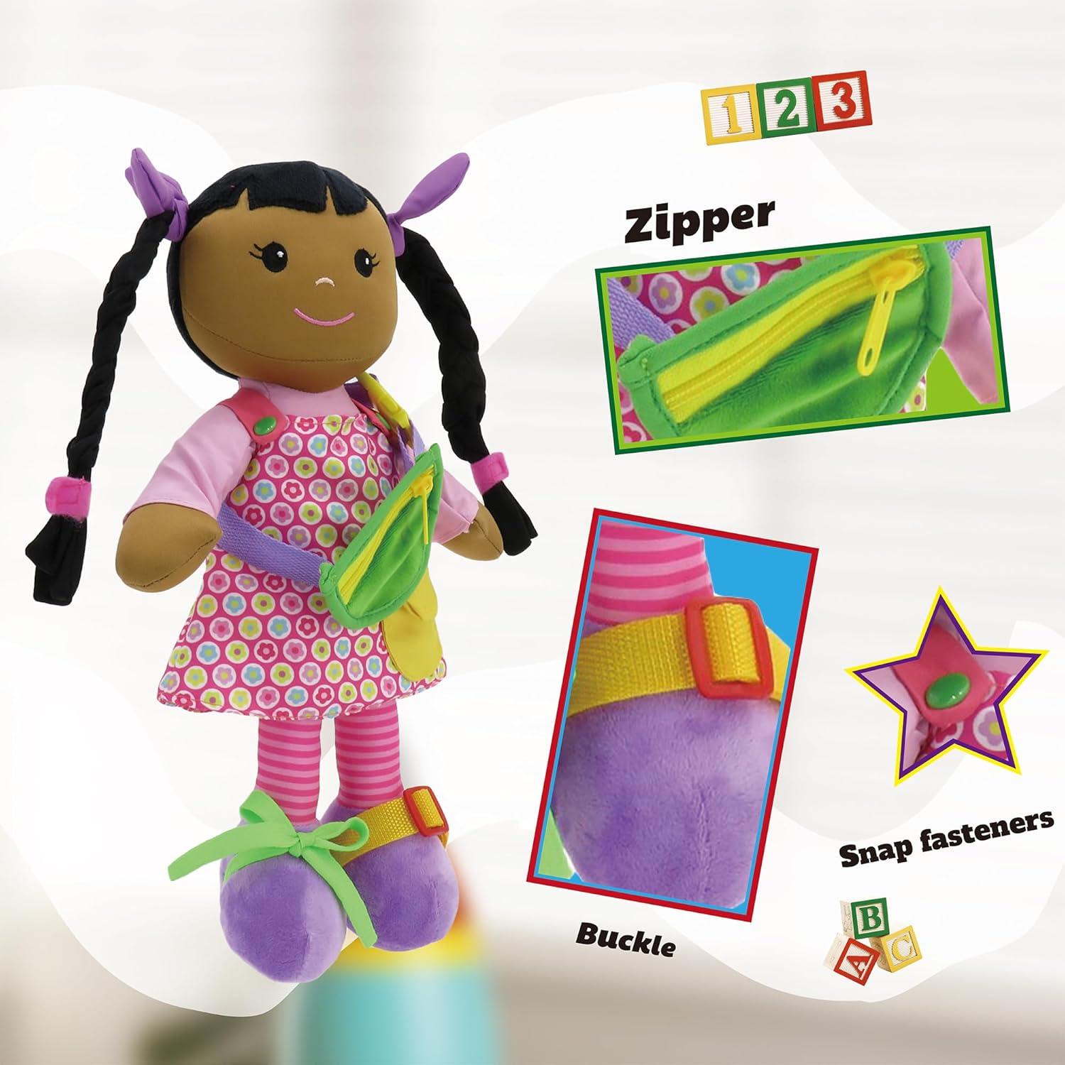 Muñeca Educativa de Peluche Linzy Toys 40 cm Piel Oscura