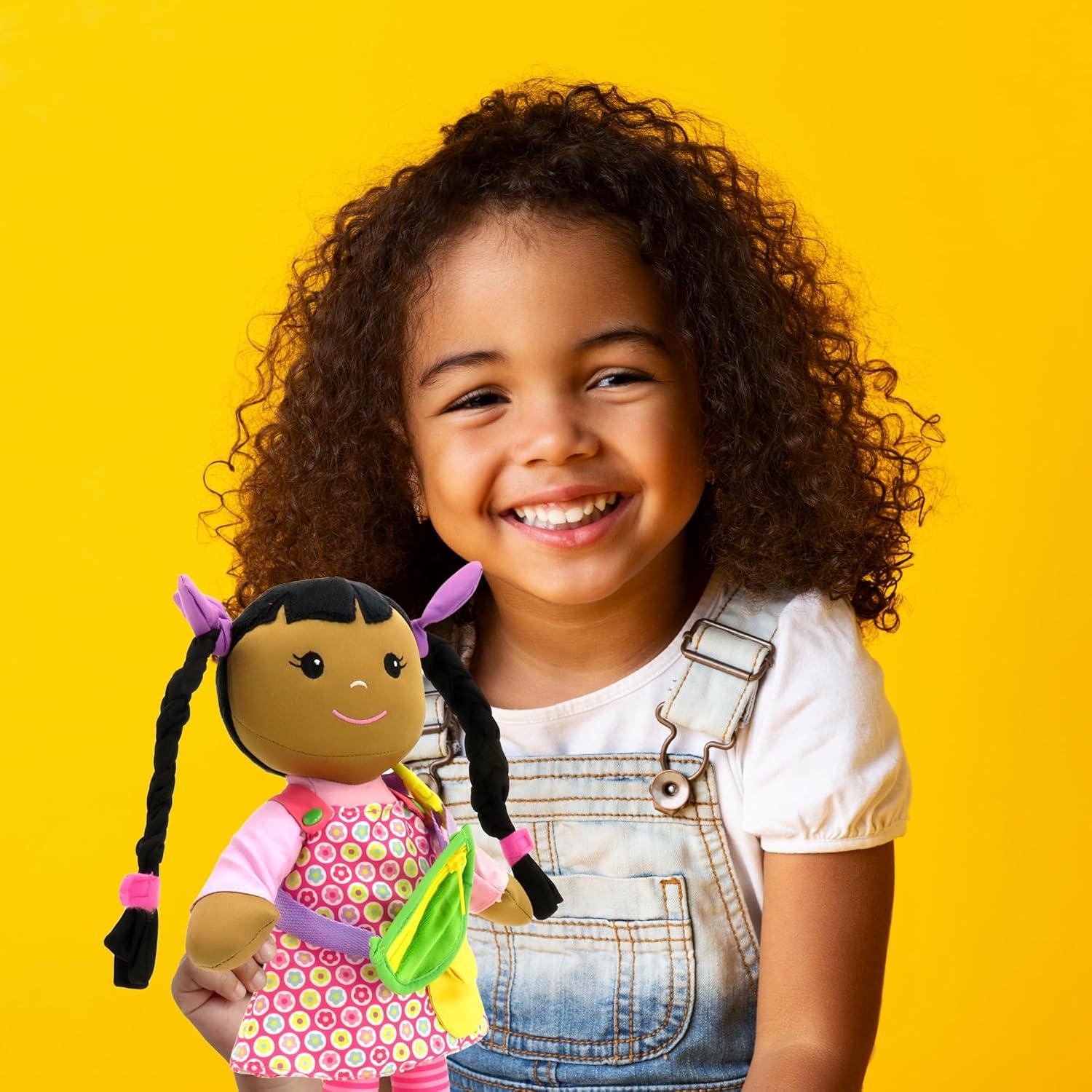 Muñeca Educativa de Peluche Linzy Toys 40 cm Piel Oscura