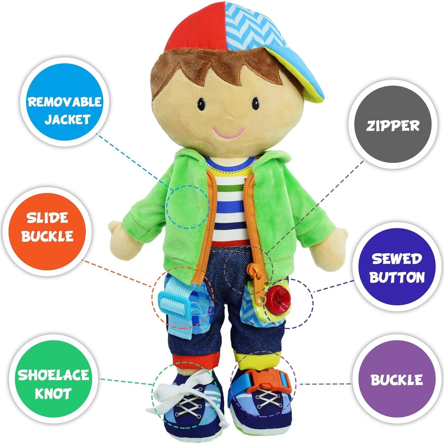 Muñeca de Peluche Educativa Jardín de Junio Daisy y Terry 39 cm