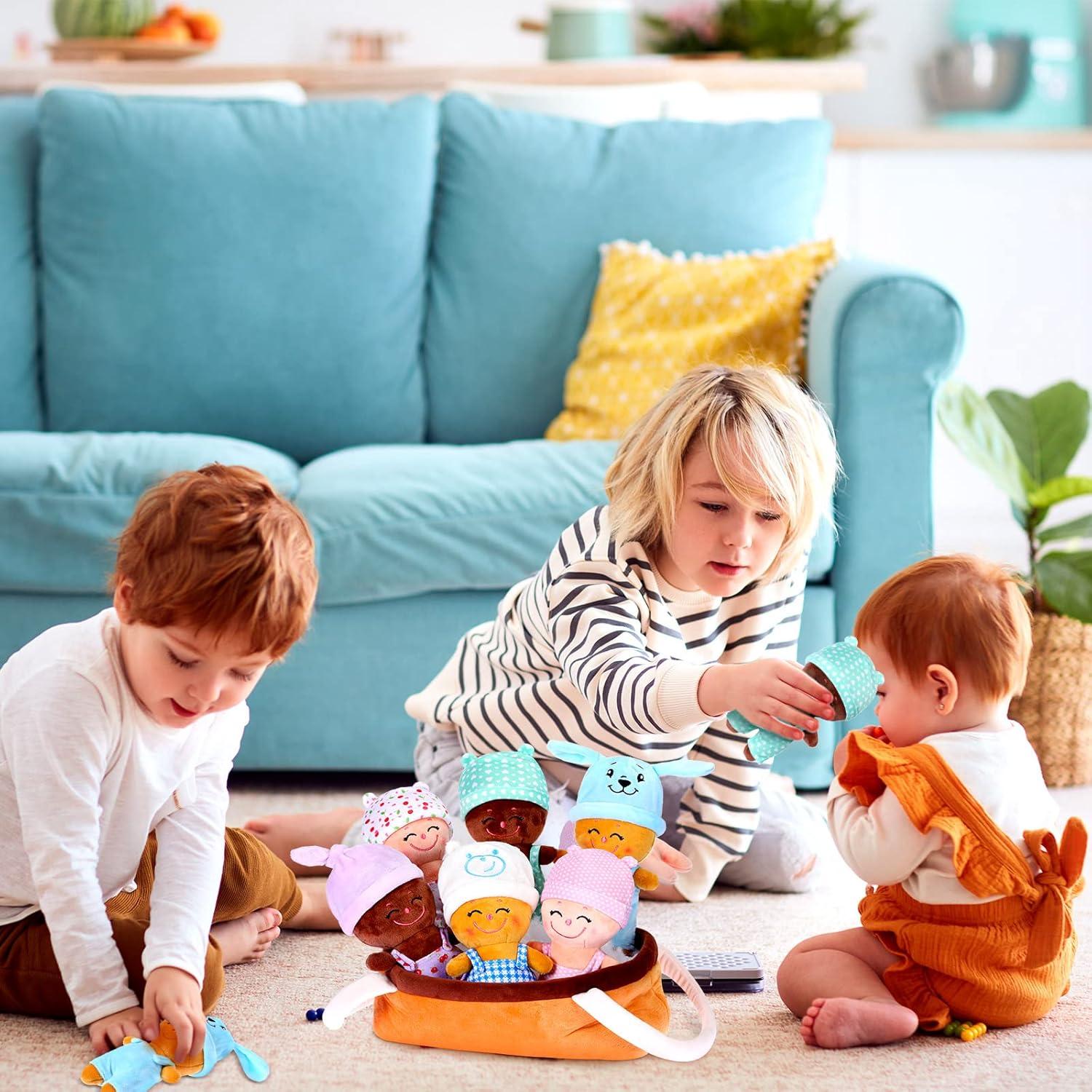 Muñecas Multiculturales Suaves Skylety 18 cm - 6 Pcs