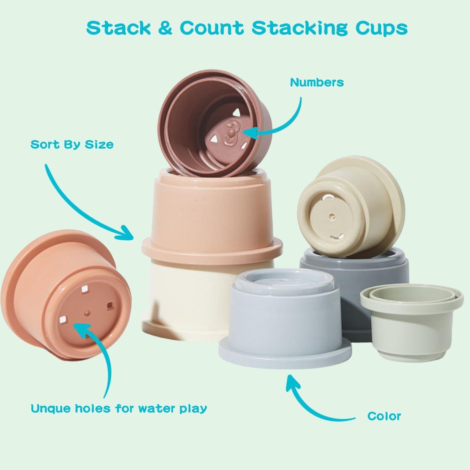 Juguetes de baño AMCHSURI 14 PCS para bebés 6-15 meses