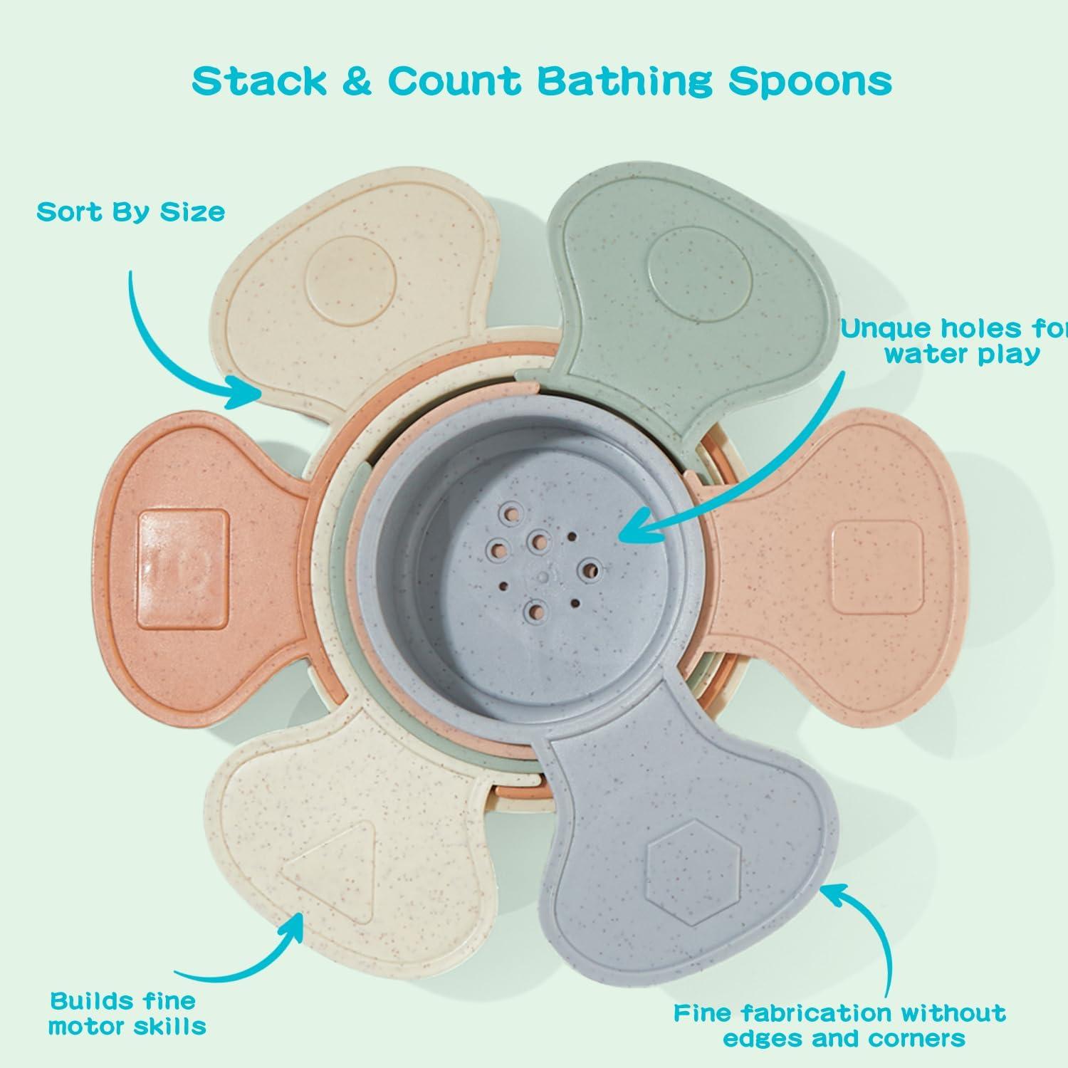 Juguetes de baño AMCHSURI 14 PCS para bebés 6-15 meses