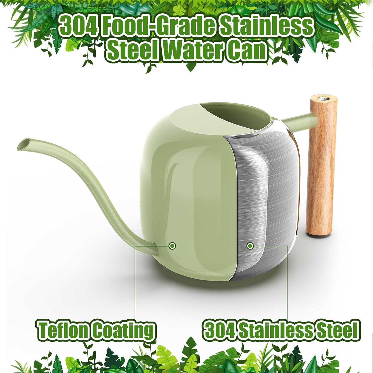 Regadera de Metal Verde Salvia Green Moon 1.2L para Plantas