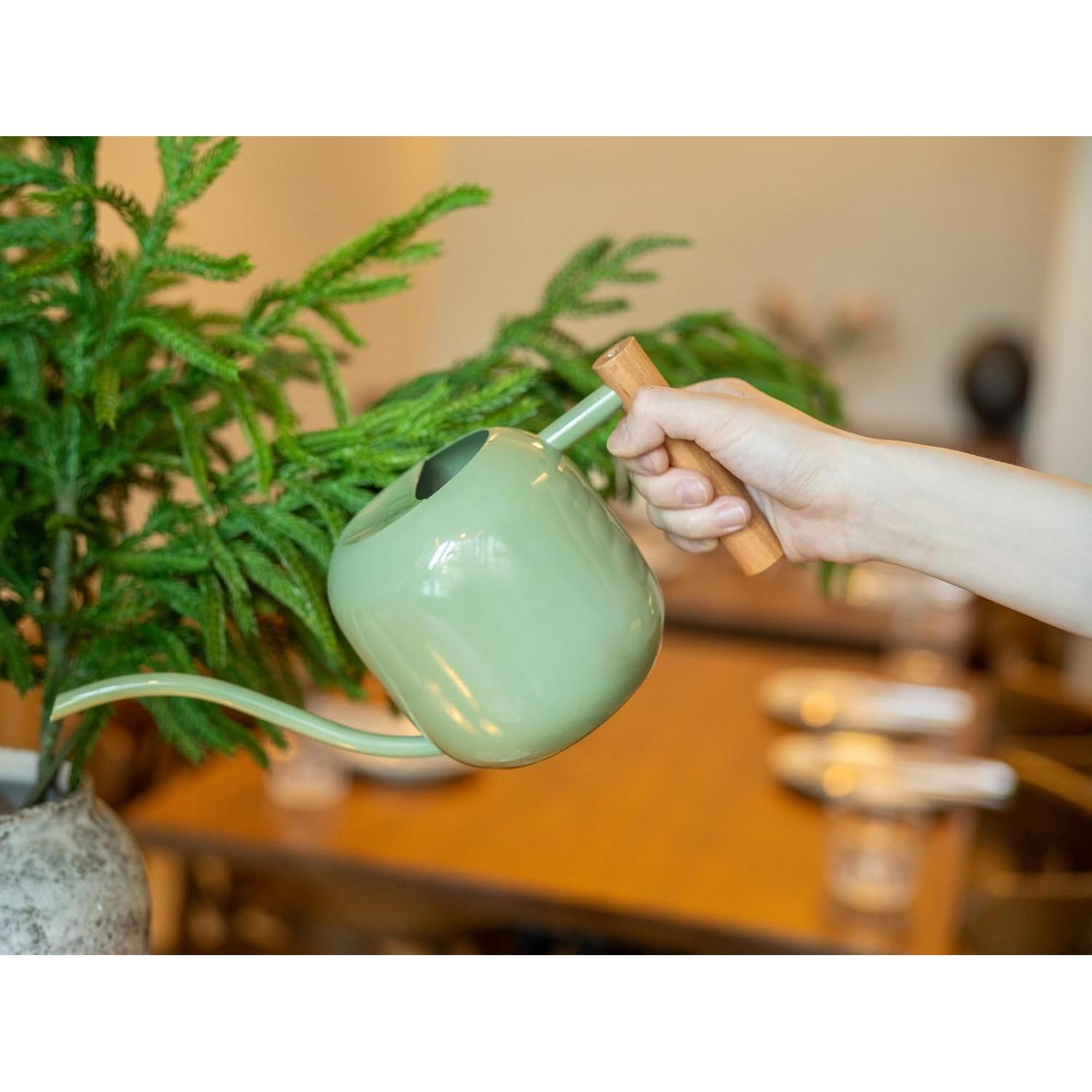 Regadera de Metal Verde Salvia Green Moon 1.2L para Plantas