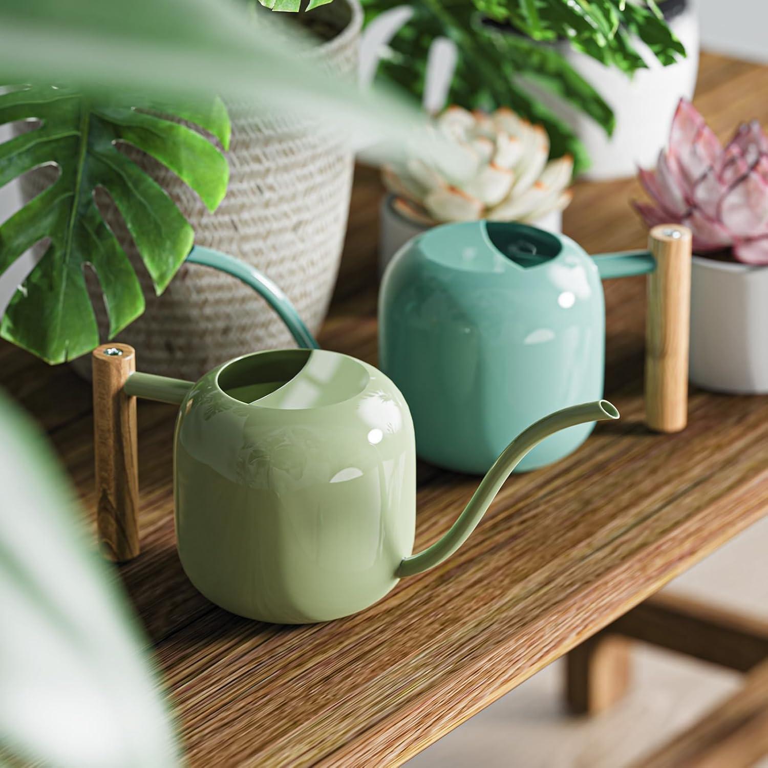 Regadera de Metal Verde Salvia Green Moon 1.2L para Plantas