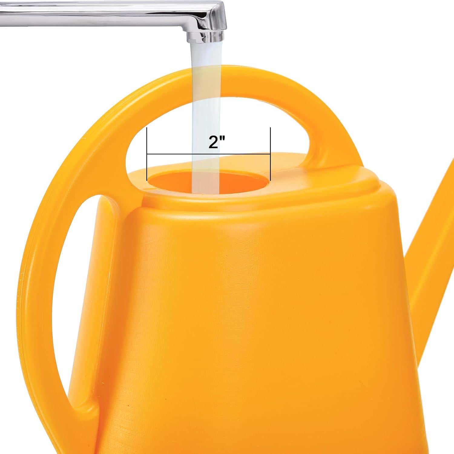 Regadera Fasmov 2L Plástico Amarillo con Pico Largo Ergonómico