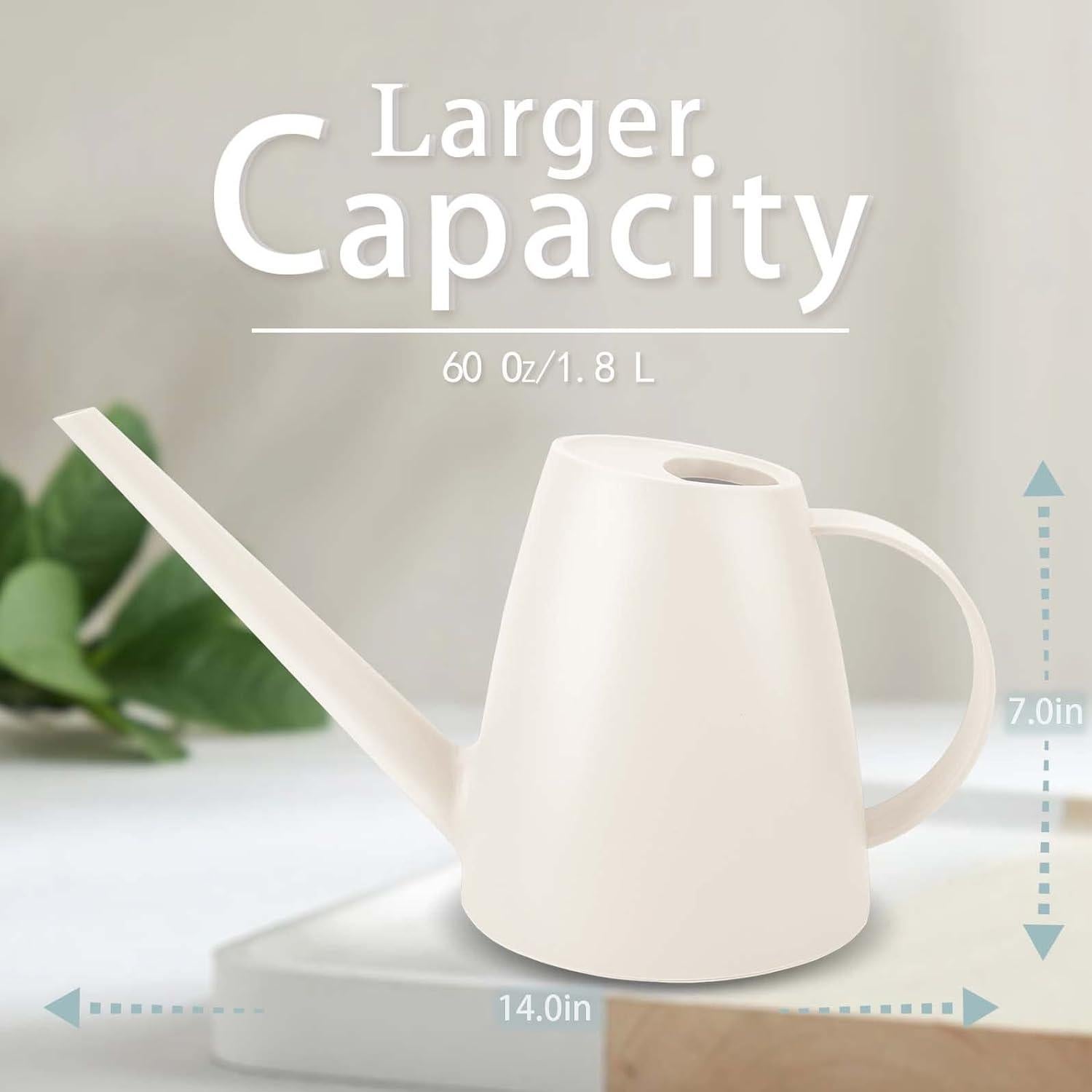 Regadera Qilebi 1.8L Blanca con Pico Largo para Riego