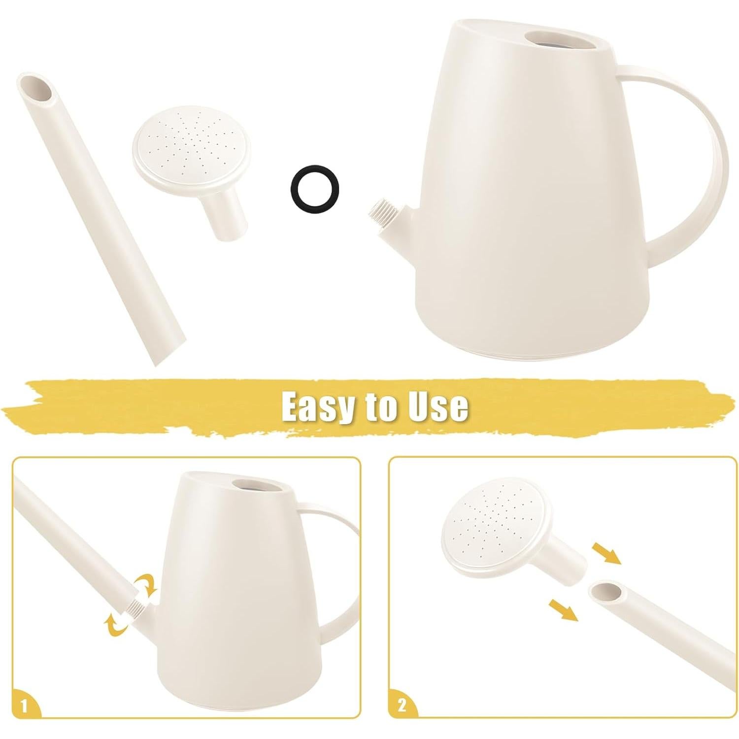 Regadera Qilebi 1.8L Blanca con Pico Largo para Riego