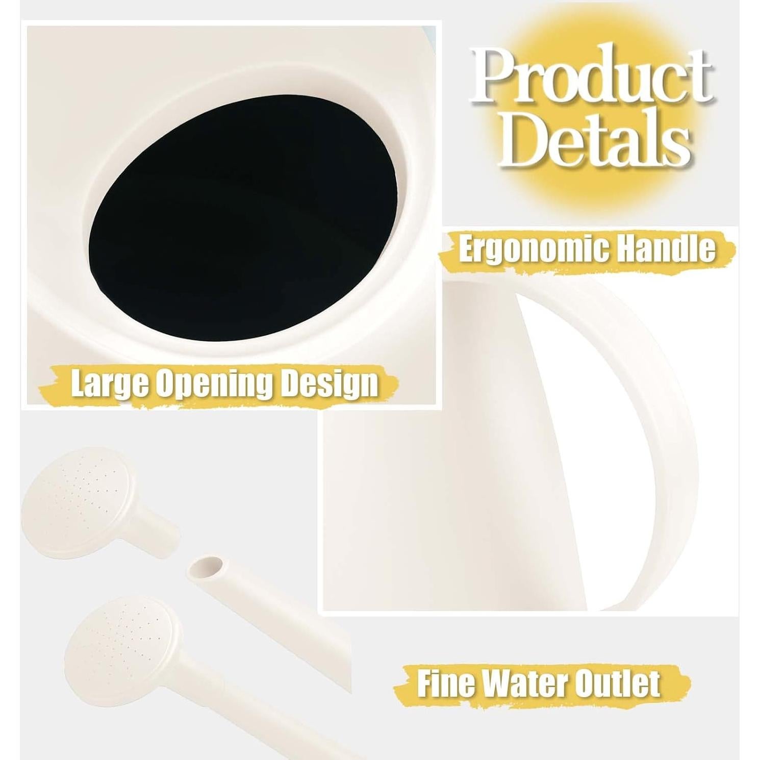 Regadera Qilebi 1.8L Blanca con Pico Largo para Riego