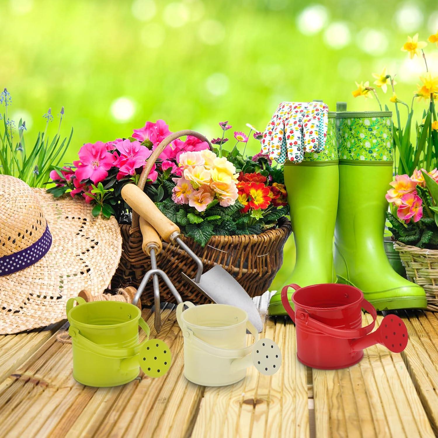 Mini Regadera de Metal Yardwe para Niños - 6 Piezas, 15 cm