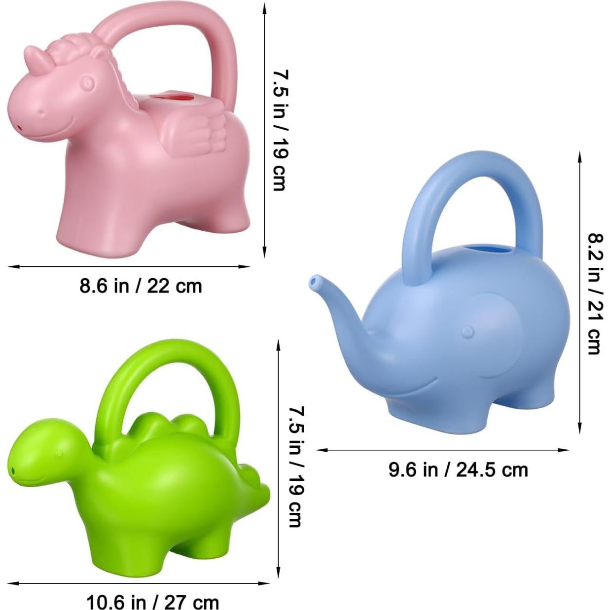 Juego de 3 Regaderas de Animales PATKAW - 1 Litro