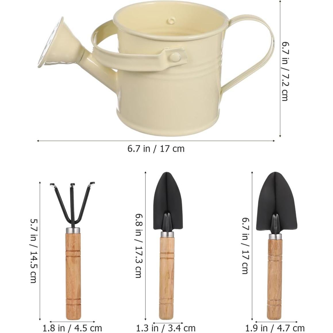 Regadera de Metal CHILDWEET con Herramientas de Jardinería