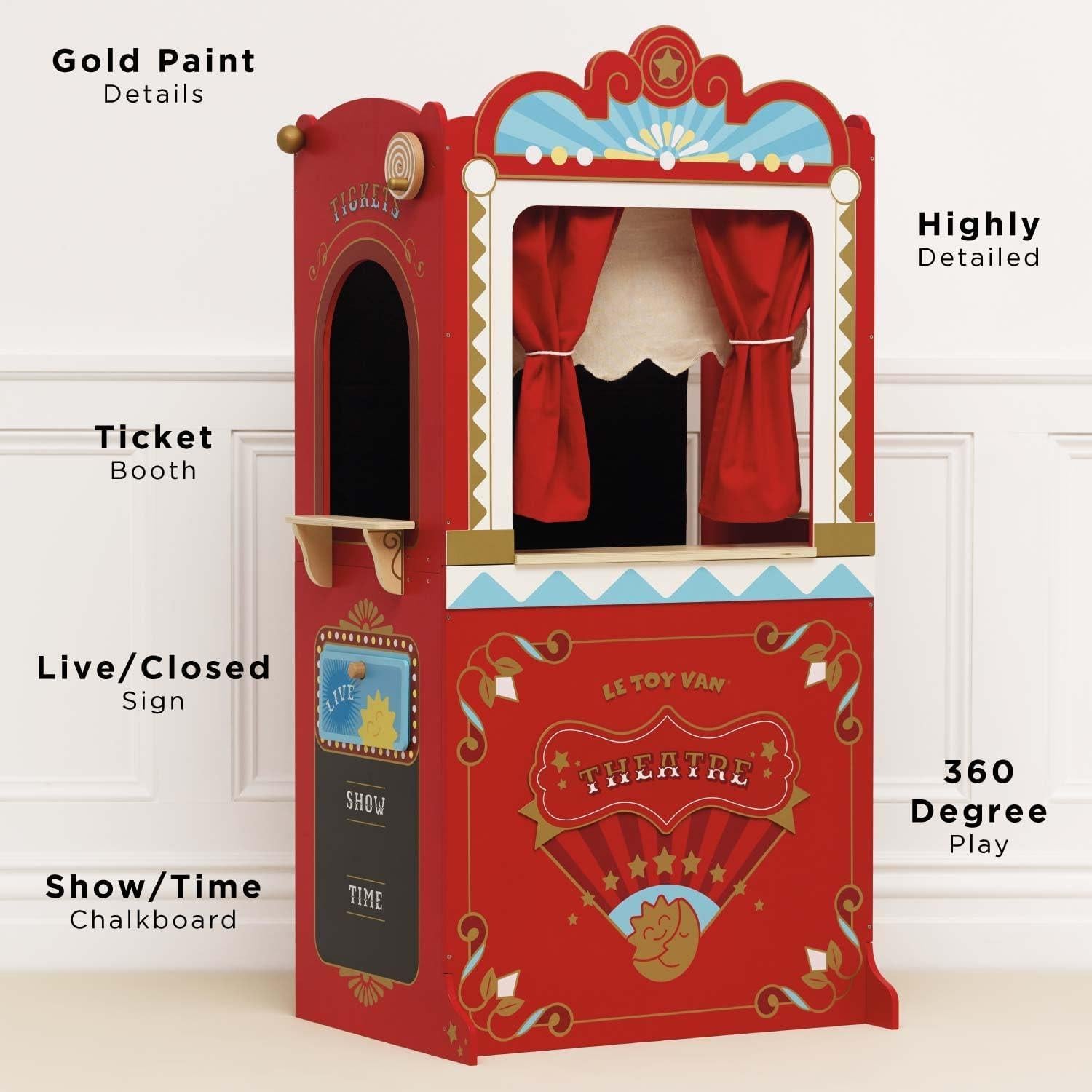 Teatro de Marionetas de Madera Le Toy Van TV333 - 69.85x40.89x121.92 cm