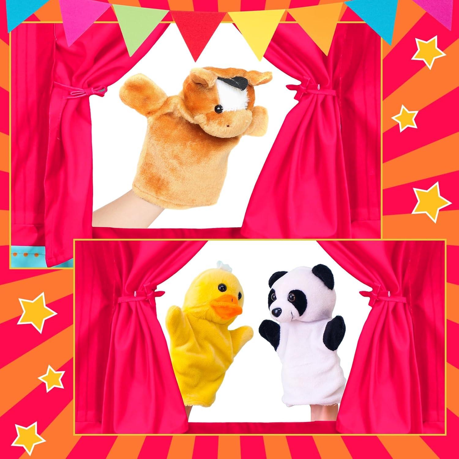 Teatro de Títeres Plegable VitalCozy 170 x 78 cm Ajustable