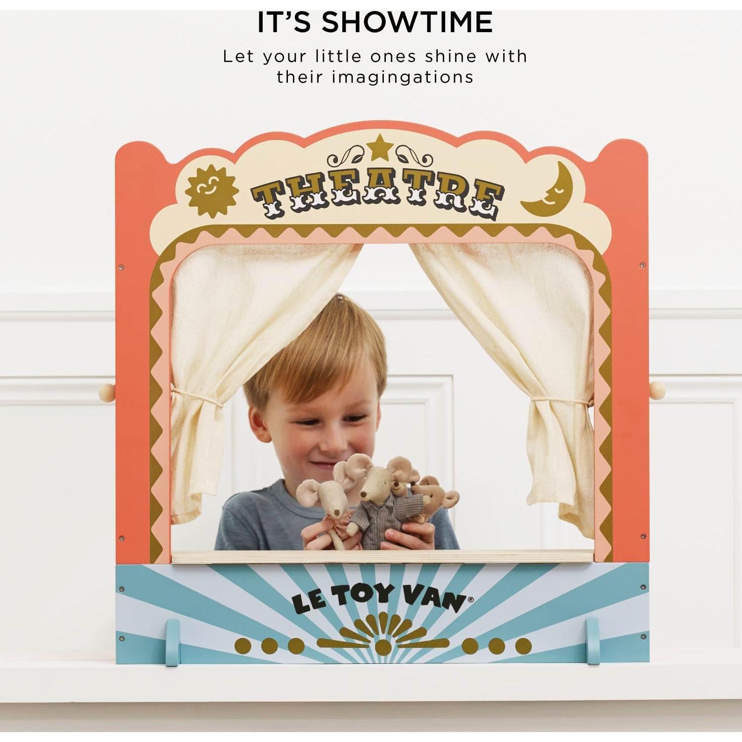 Teatro de Marionetas de Madera Le Toy Van TV351 - 29.5x29.5x54.5 cm