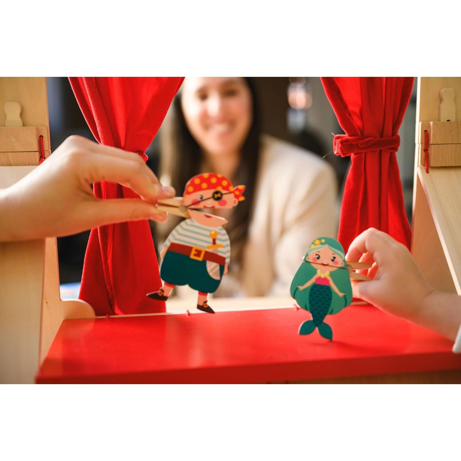 Set de 6 Títeres de Pirata de Madera Kipod - Juguete Montessori