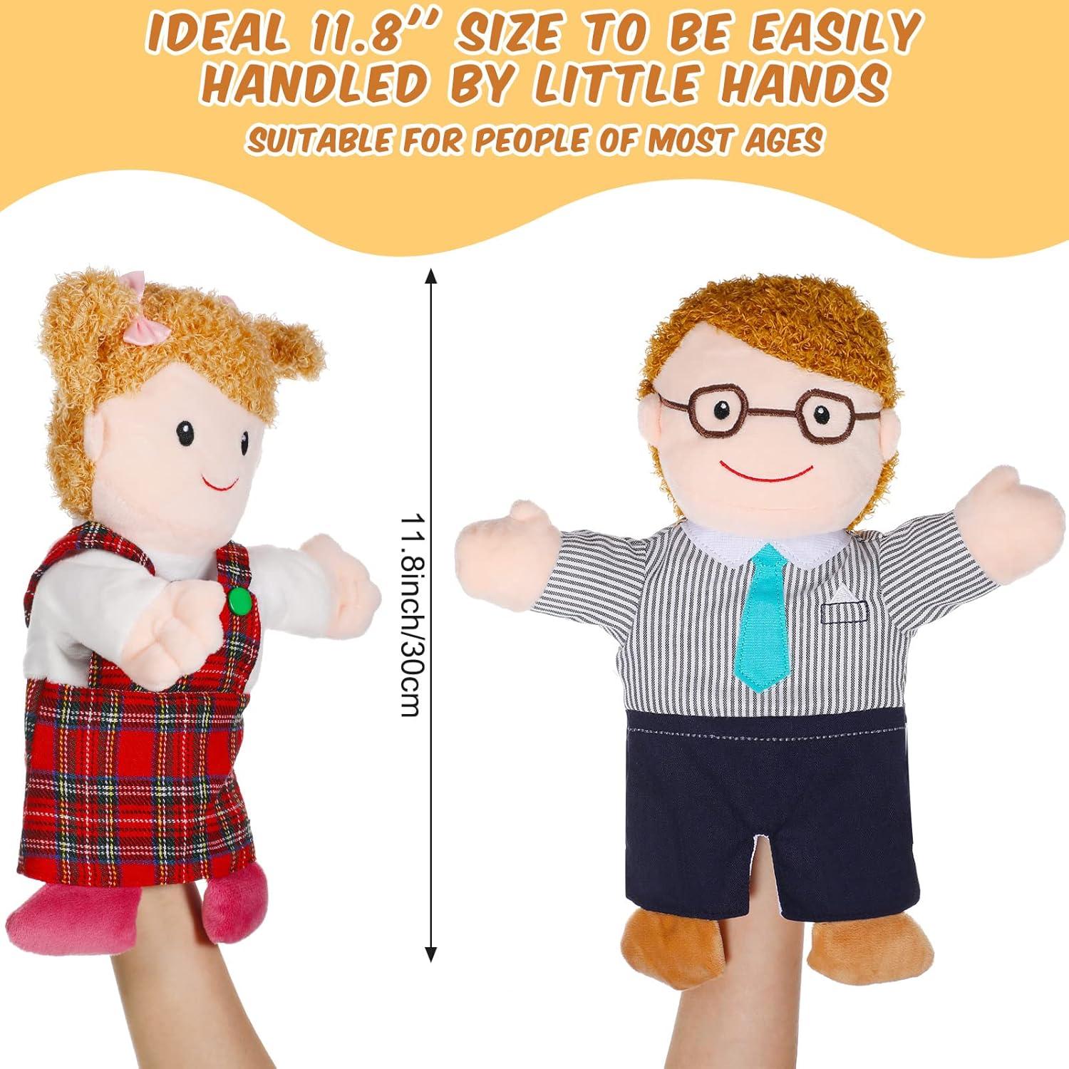 Conjunto de Títeres de Mano Civaner 30 cm Familia 6 Piezas