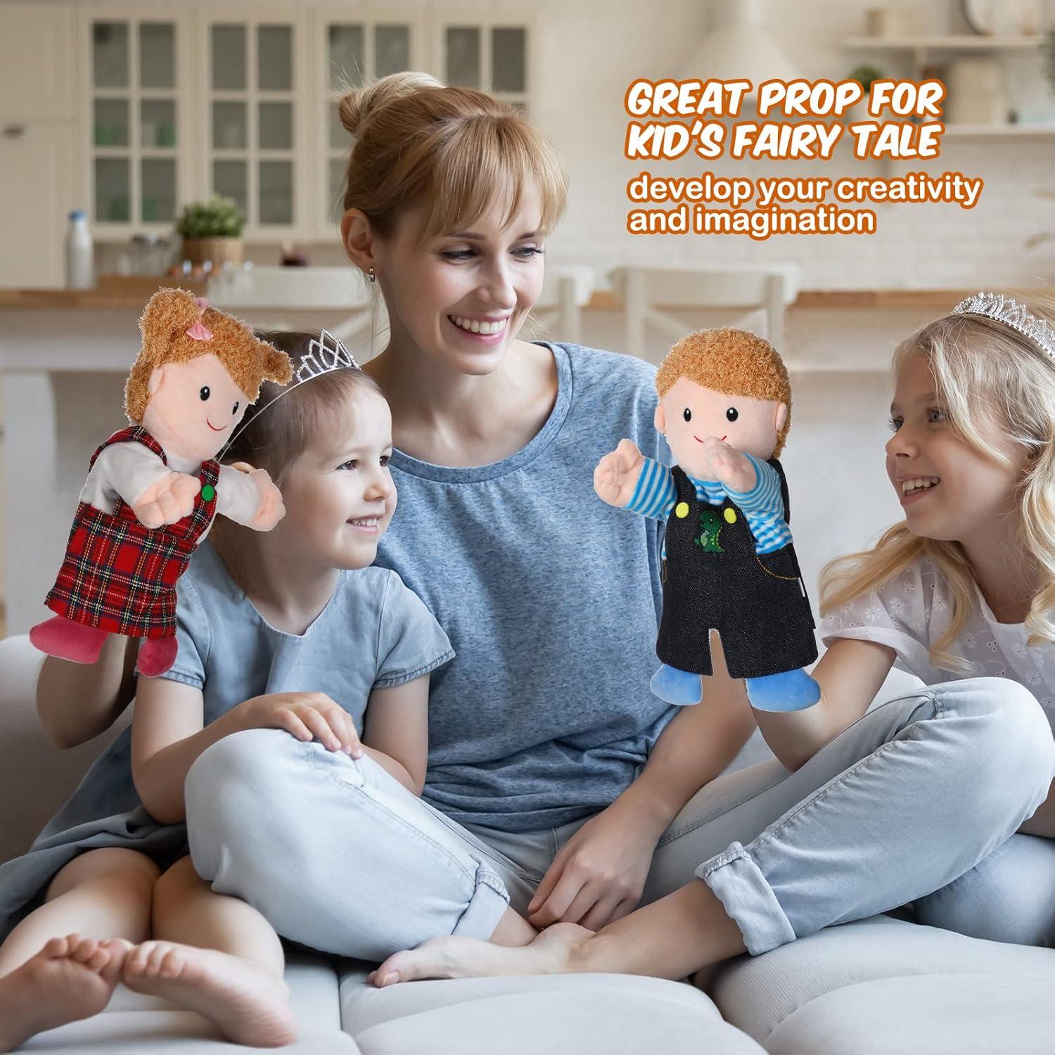 Conjunto de Títeres de Mano Civaner 30 cm Familia 6 Piezas