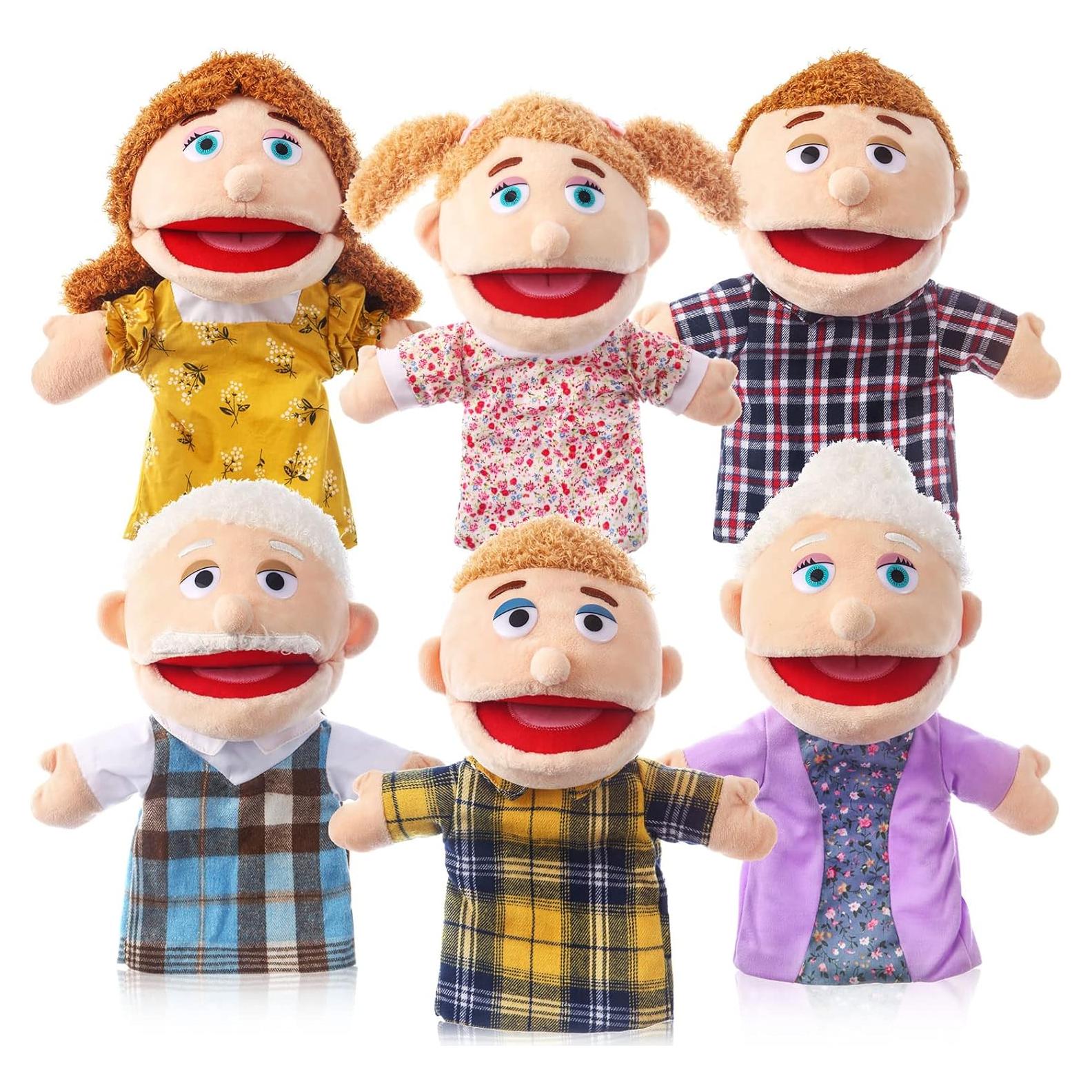 Títeres de Mano Familiar ZJoey 30.48 cm 6 Piezas Peluche