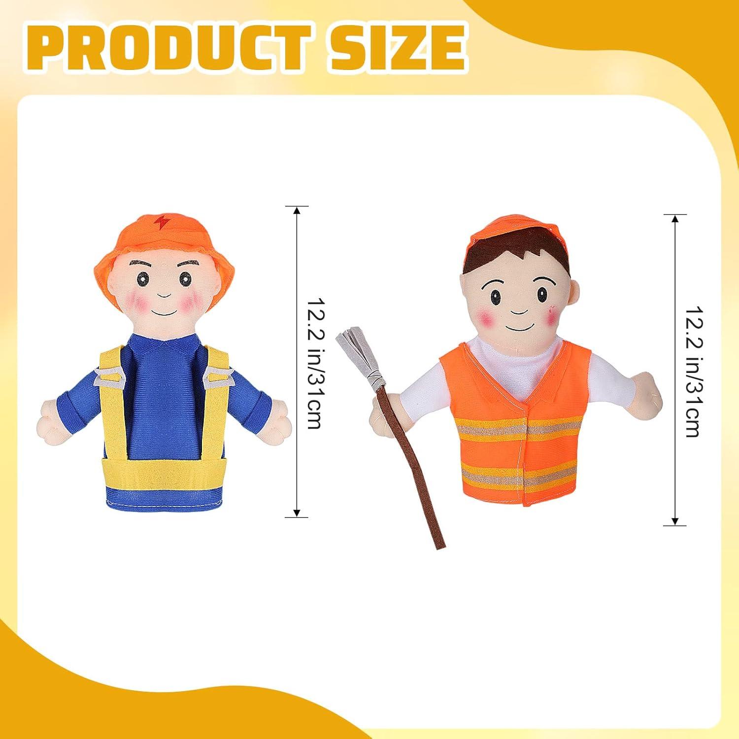 Conjunto de 10 Marionetas de Mano Lenwen Multiculturales 31 cm