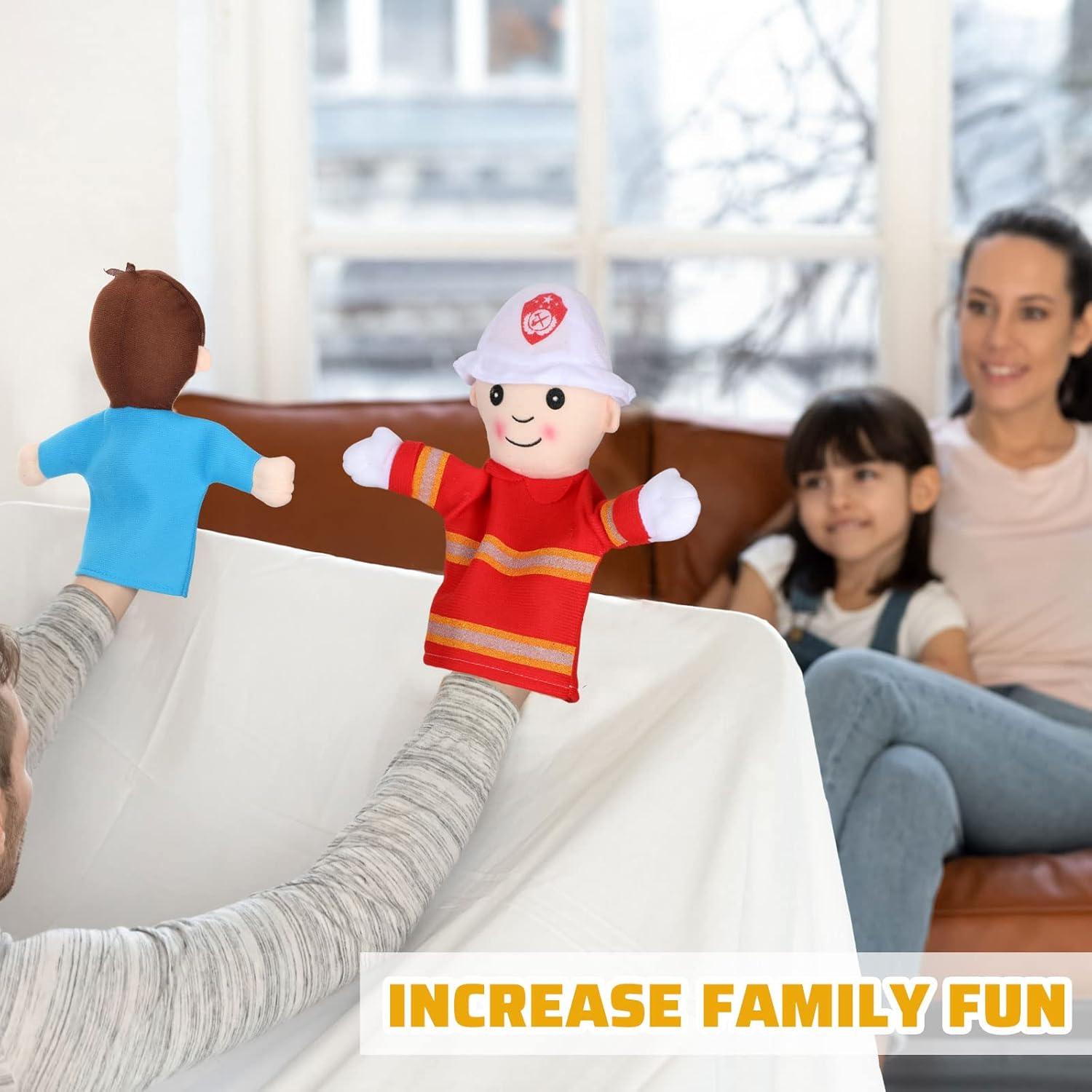 Conjunto de 10 Marionetas de Mano Lenwen Multiculturales 31 cm