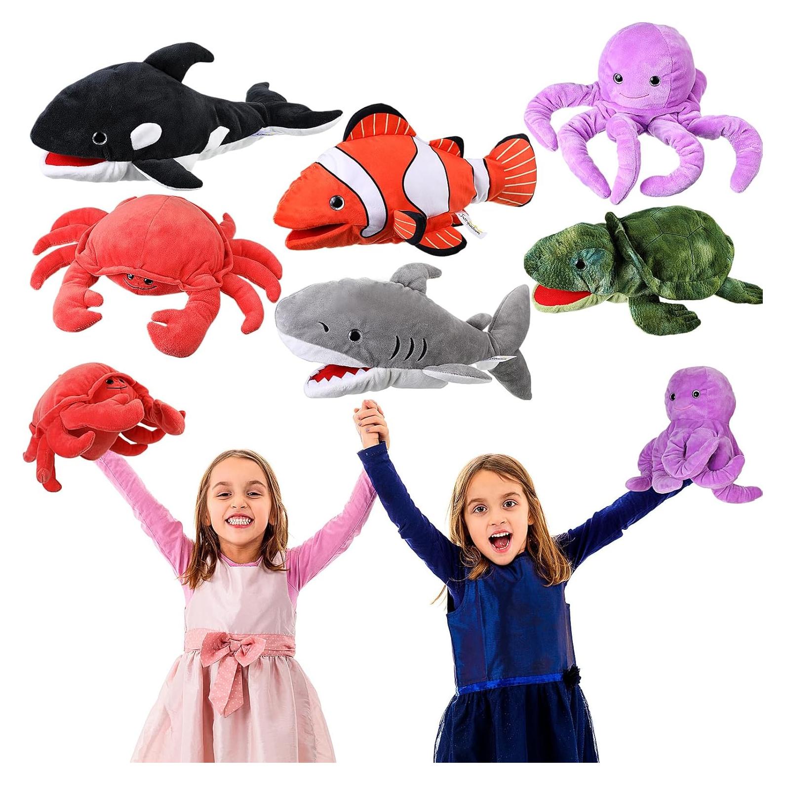 Marionetas de Mano de Animales Liliful - 6 Piezas 33 cm