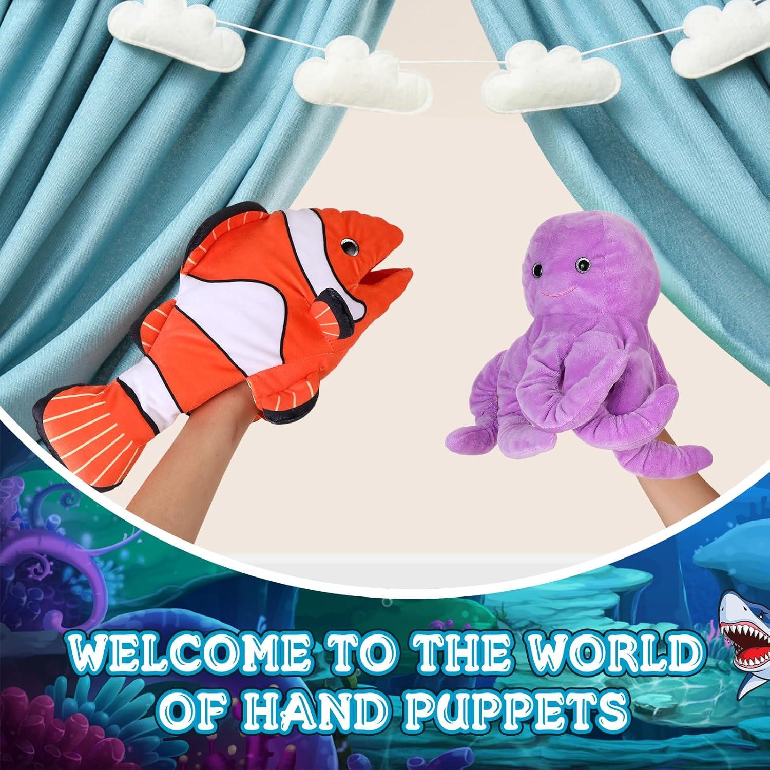 Marionetas de Mano de Animales Liliful - 6 Piezas 33 cm