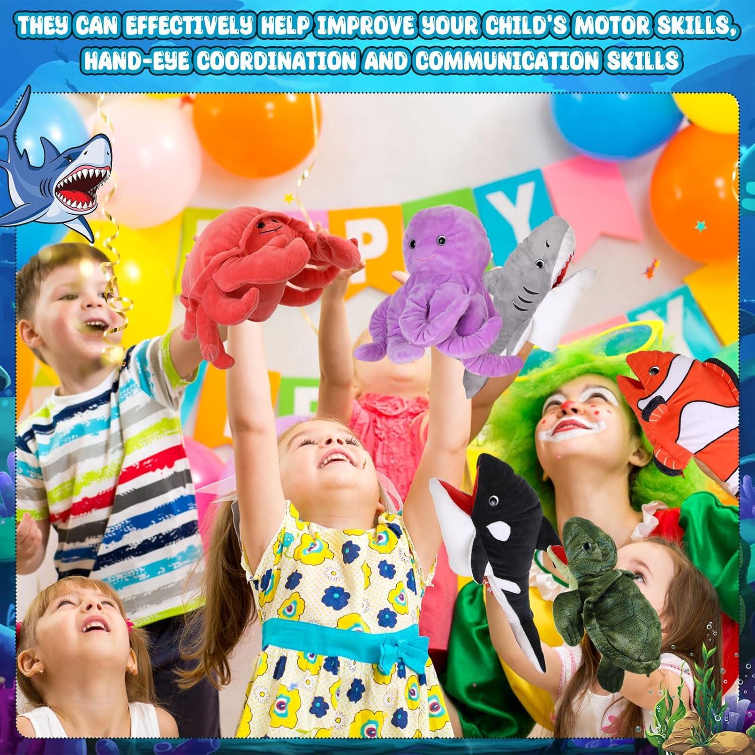 Marionetas de Mano de Animales Liliful - 6 Piezas 33 cm