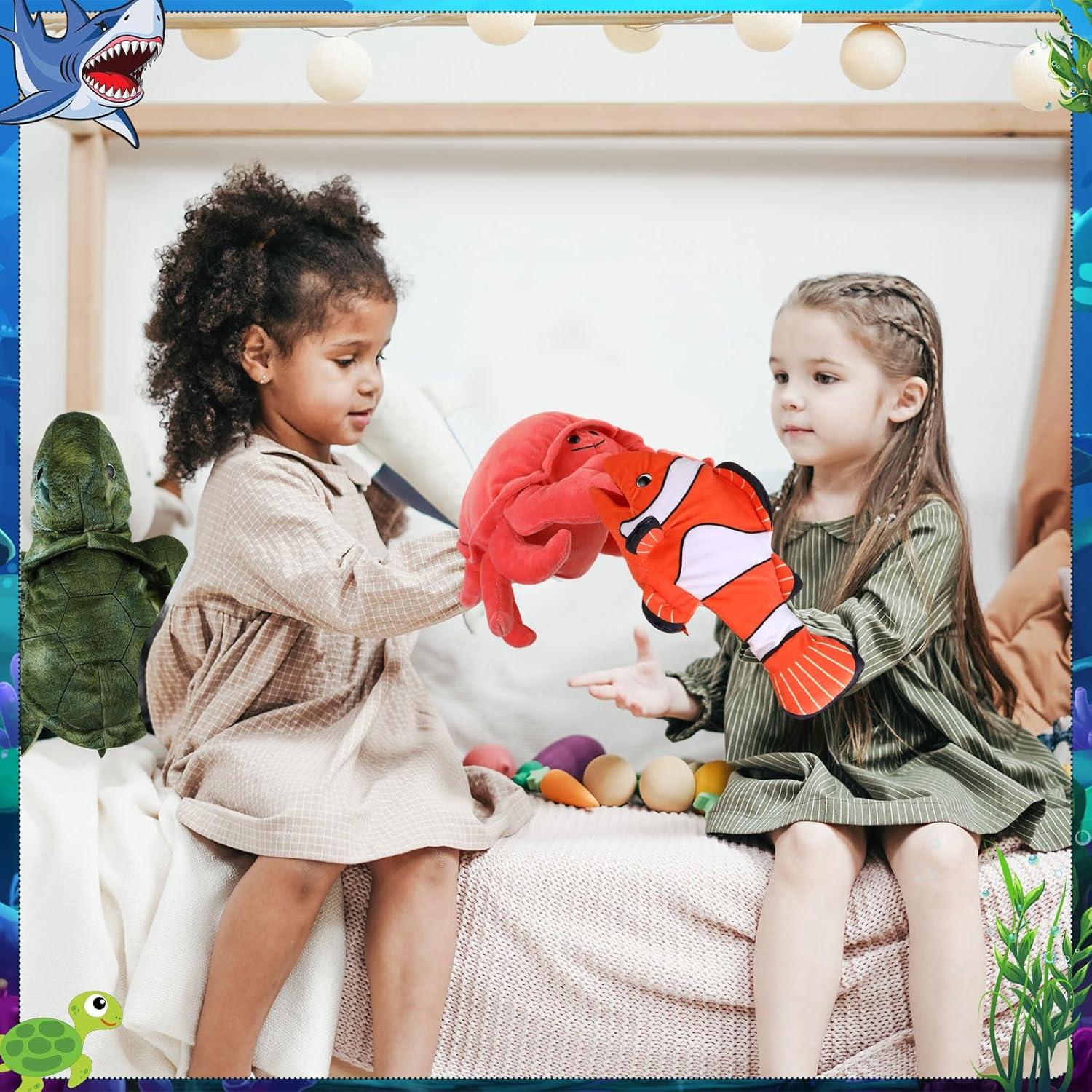 Marionetas de Mano de Animales Liliful - 6 Piezas 33 cm