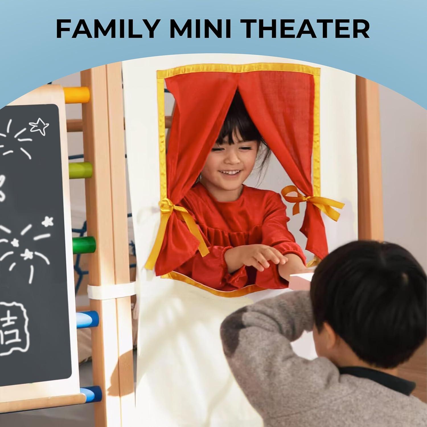 Teatro de Marionetas AVDAR Rojo 110cm para Niños 3+