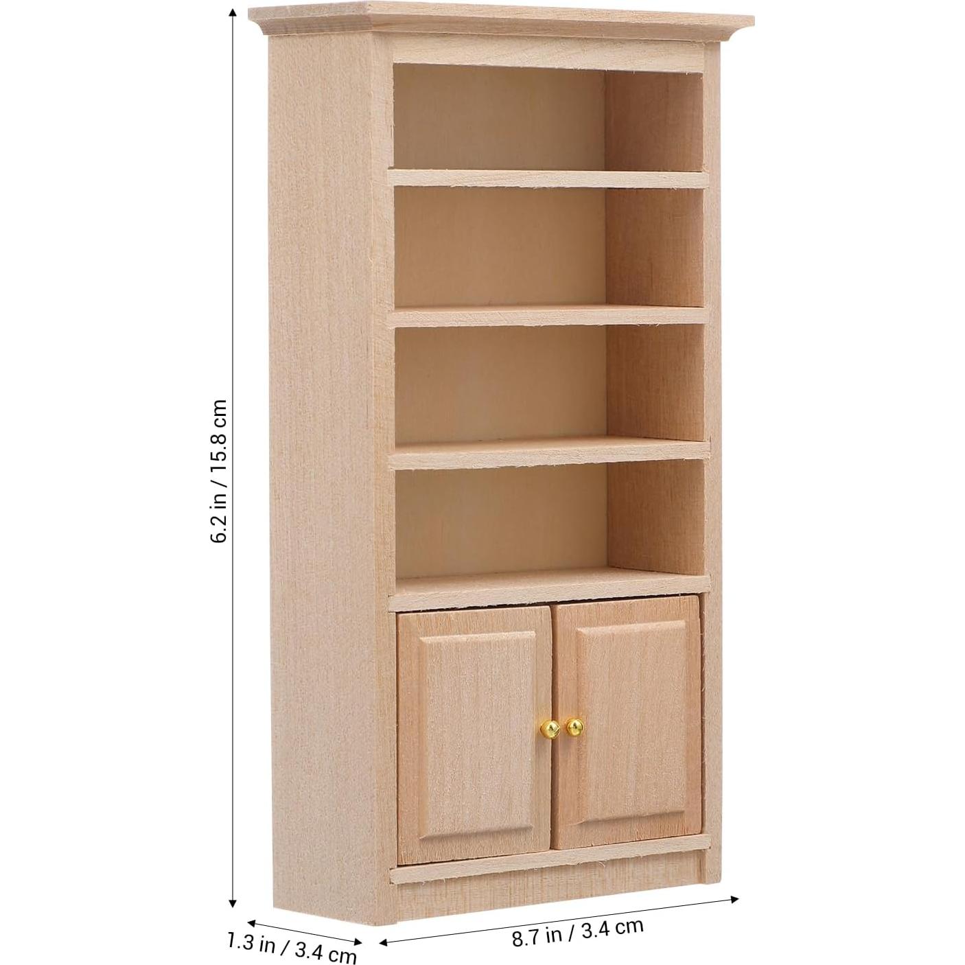 Estantería Miniatura de Madera Toyvian 15.8x8.7x3.4 cm