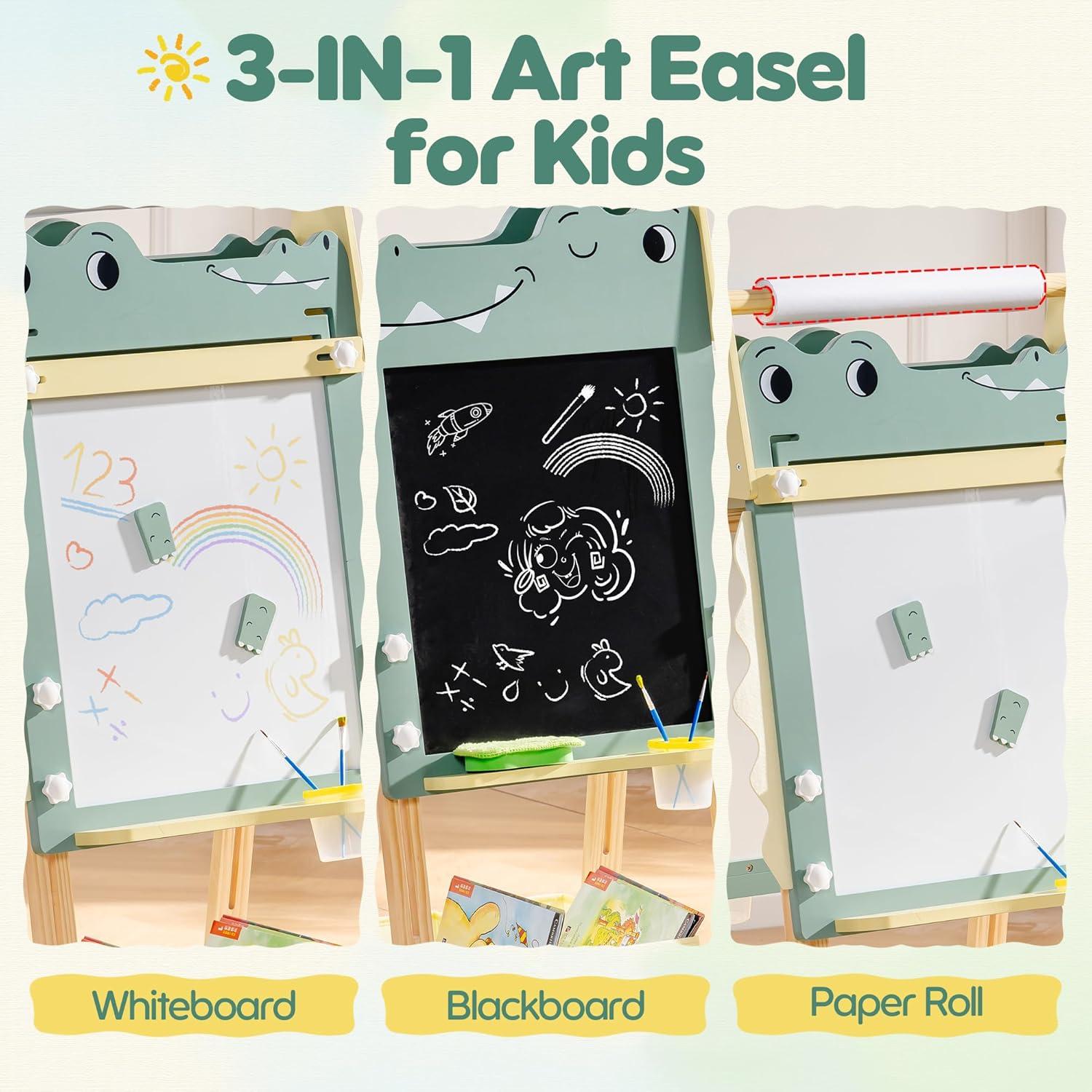 Caballete de Madera Ajustable ROBUD Cocodrilo para Niños