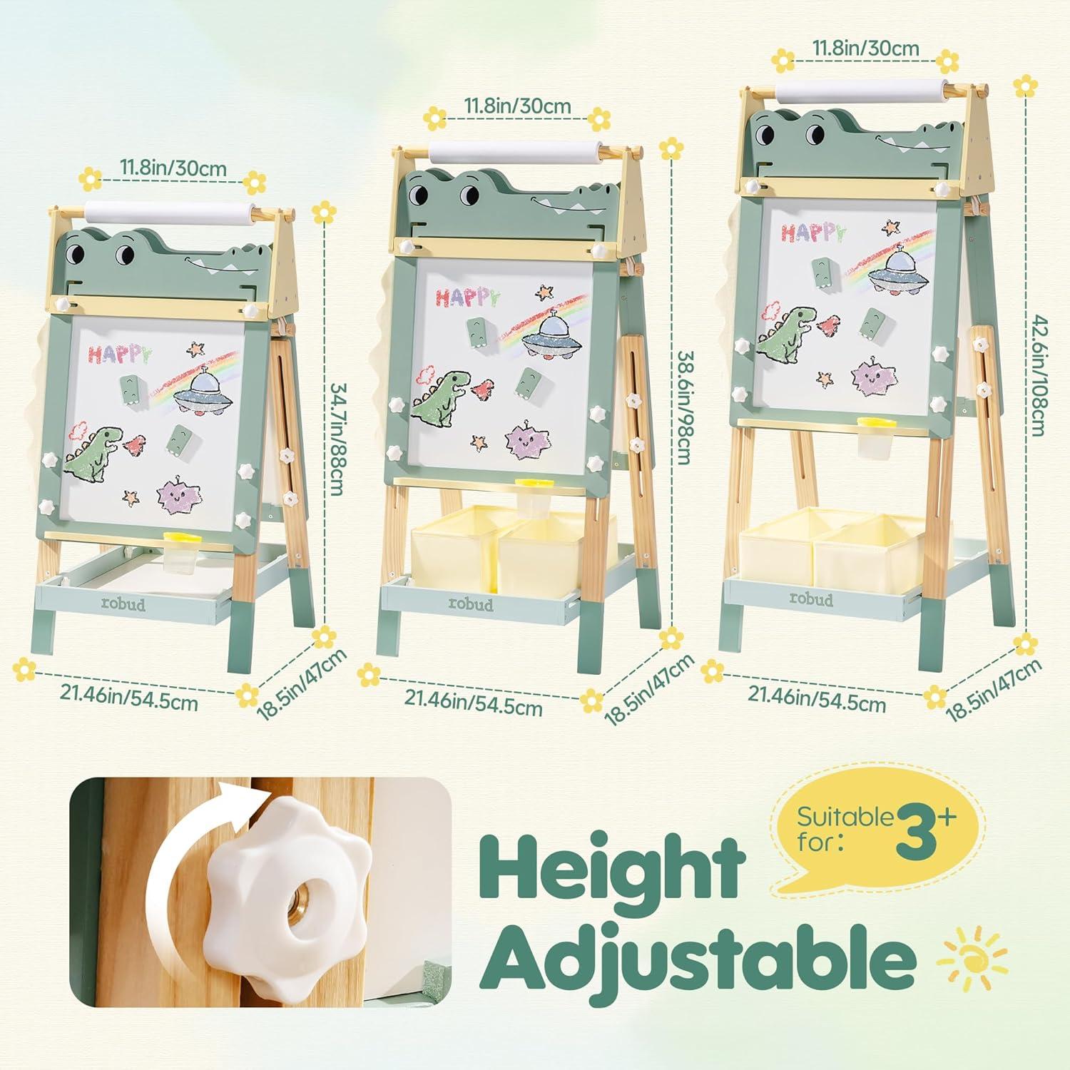 Caballete de Madera Ajustable ROBUD Cocodrilo para Niños