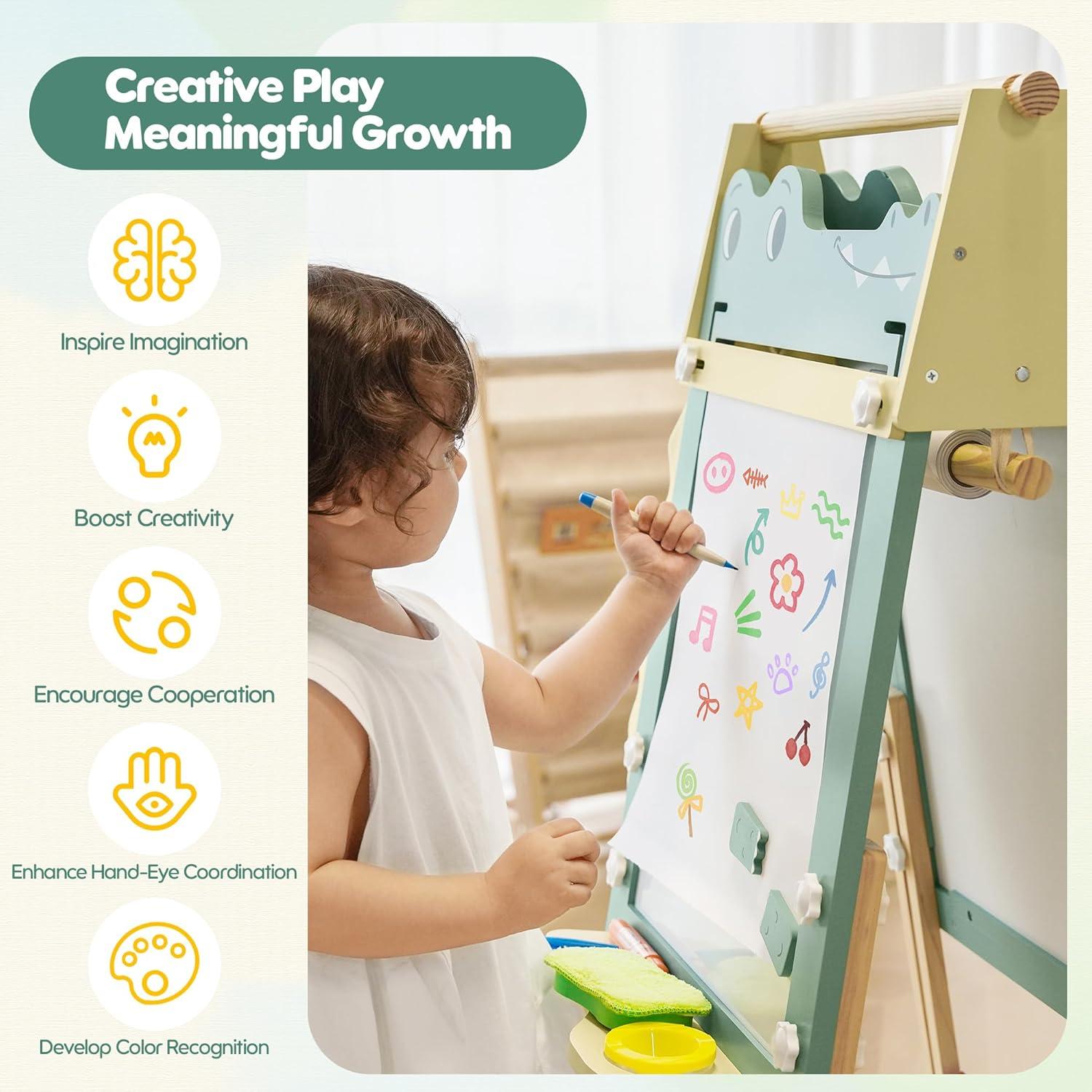 Caballete de Madera Ajustable ROBUD Cocodrilo para Niños