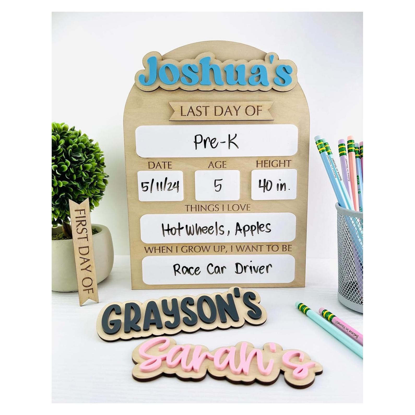 Tablero de Hitos Escolar Personalizado Madera Genérico 27.94x20.96cm