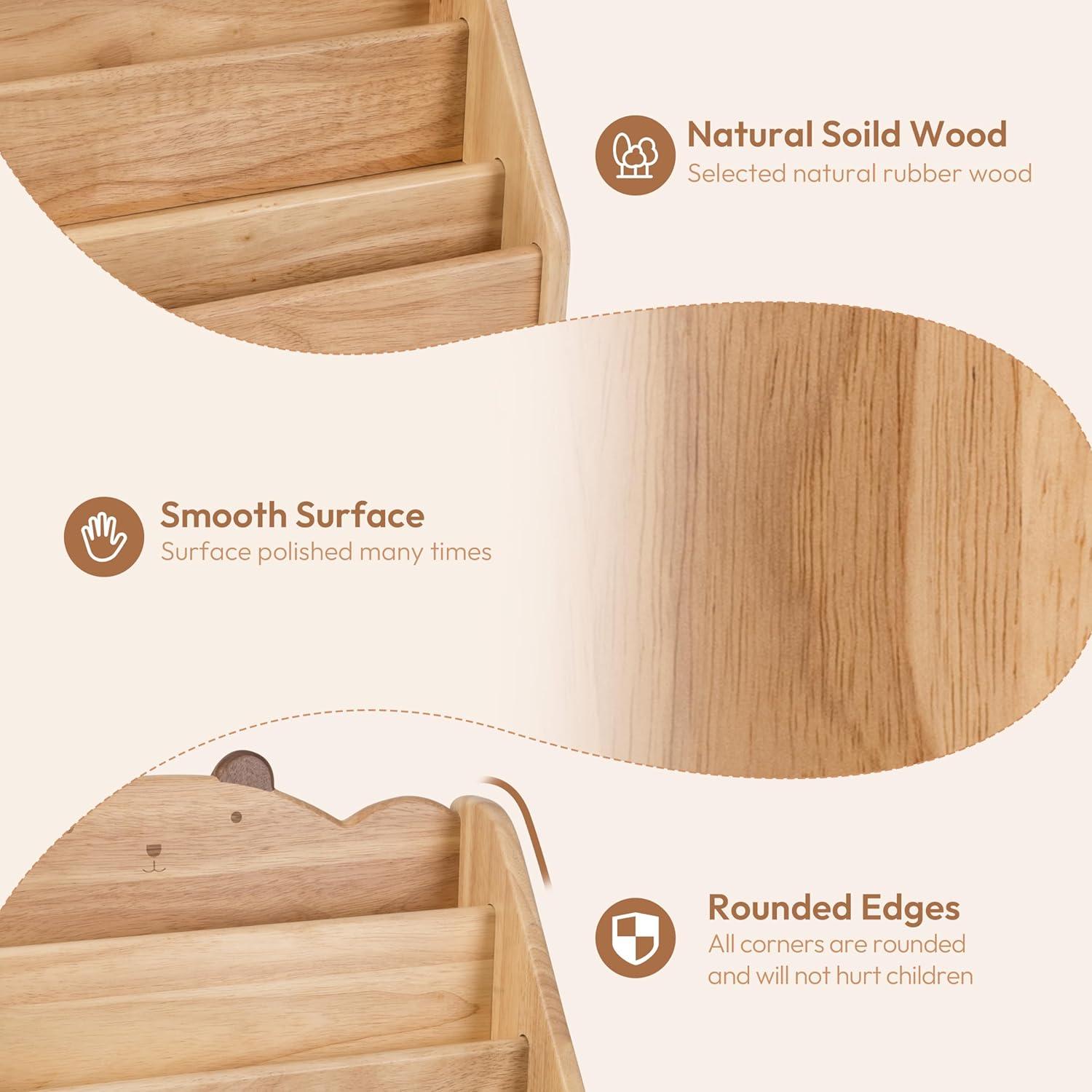 Estantería Montessori Woodtoe para Niños con Pizarra 6 Estantes