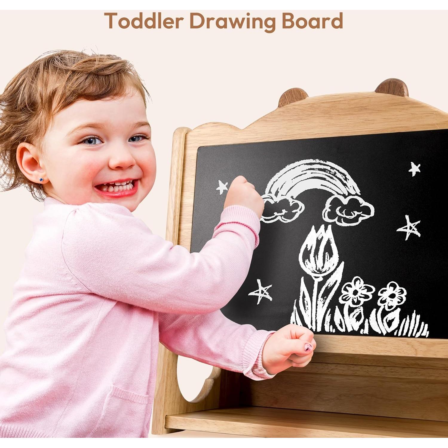 Estantería Montessori Woodtoe para Niños con Pizarra 6 Estantes