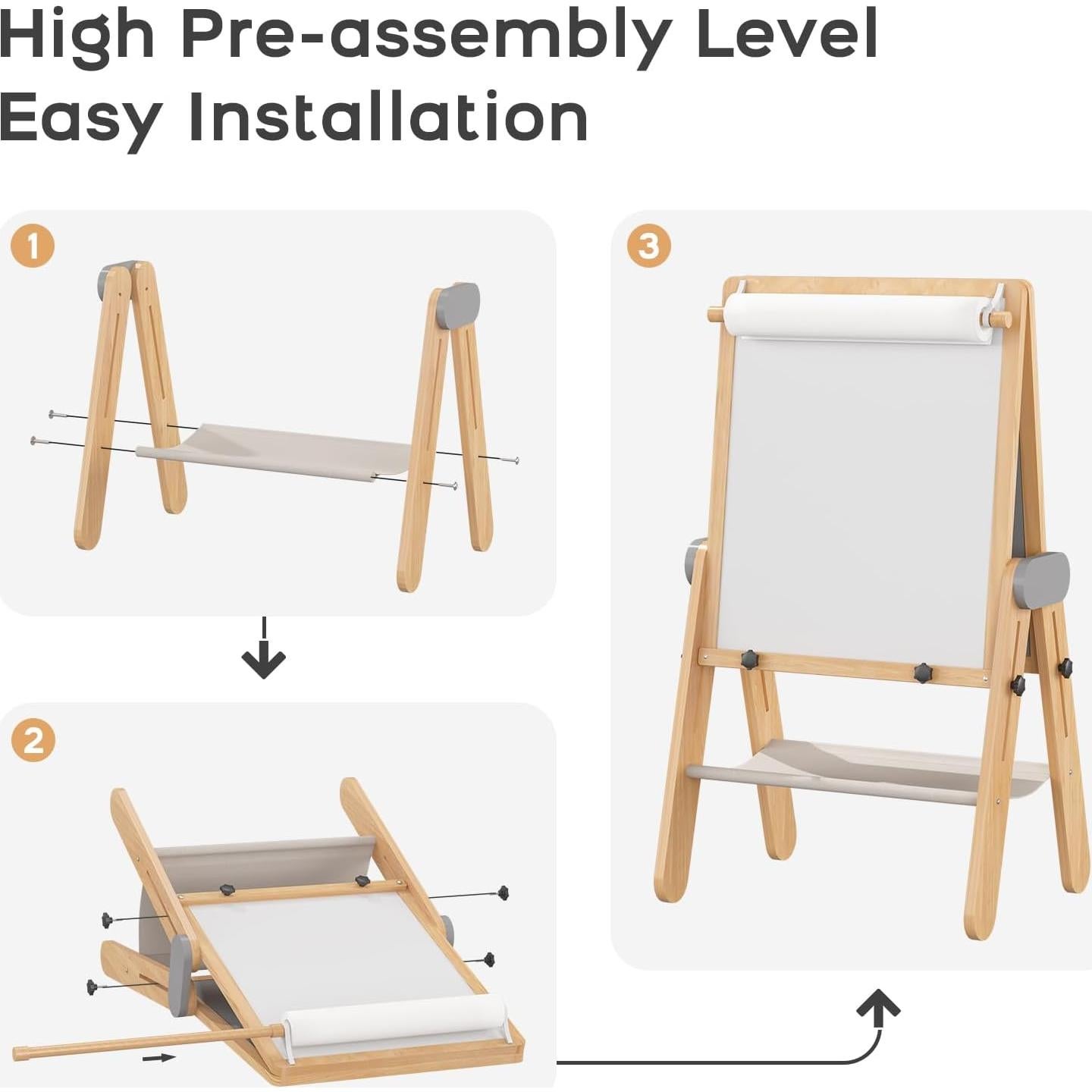 Caballete de Arte Plegable BanaSuper 3 en 1 para Niños