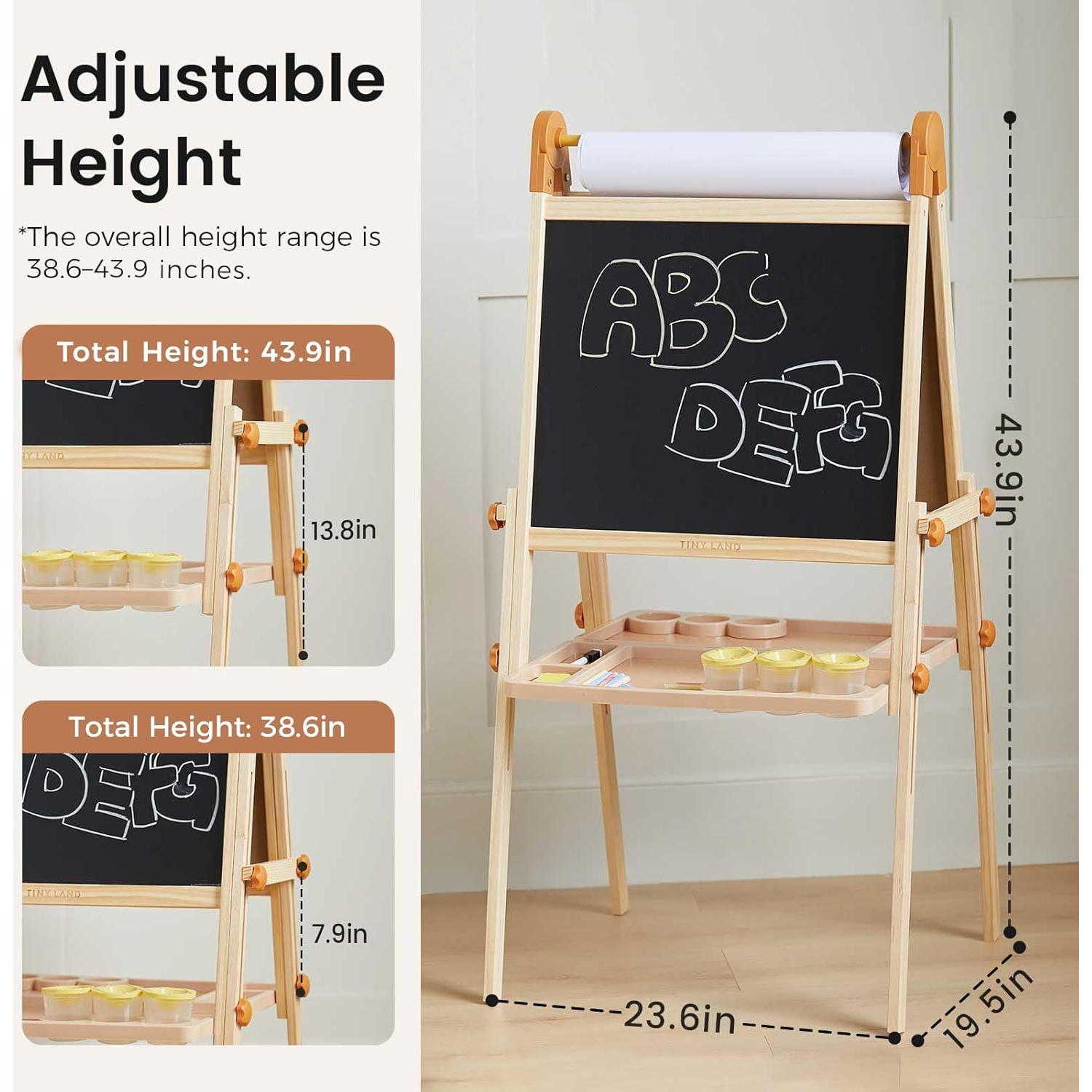 Caballete Infantil Ajustable Tiny Land 4 en 1 de Madera