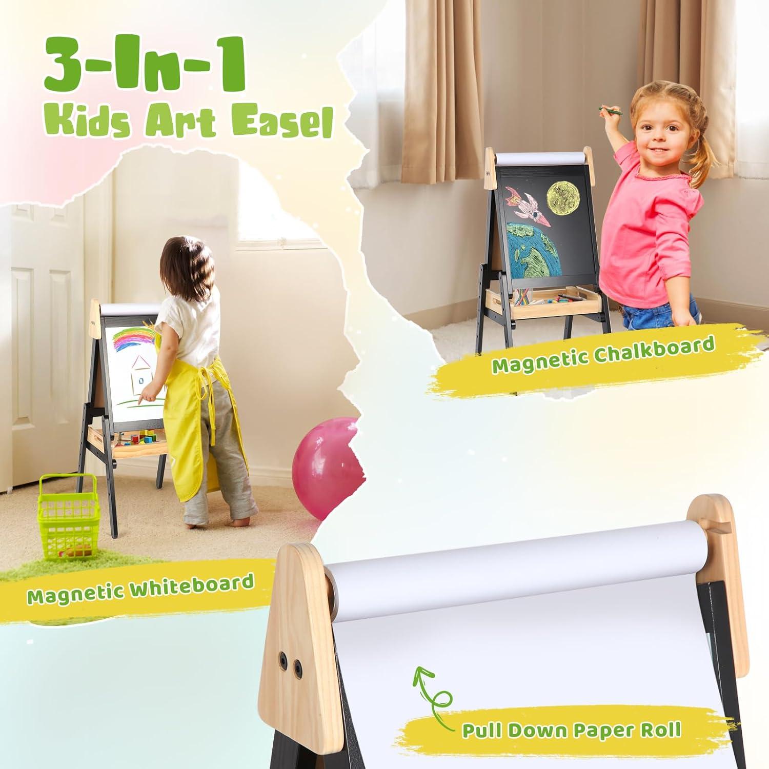 Caballete de Arte 3 en 1 IDEA FAMILY Ajustable para Niños