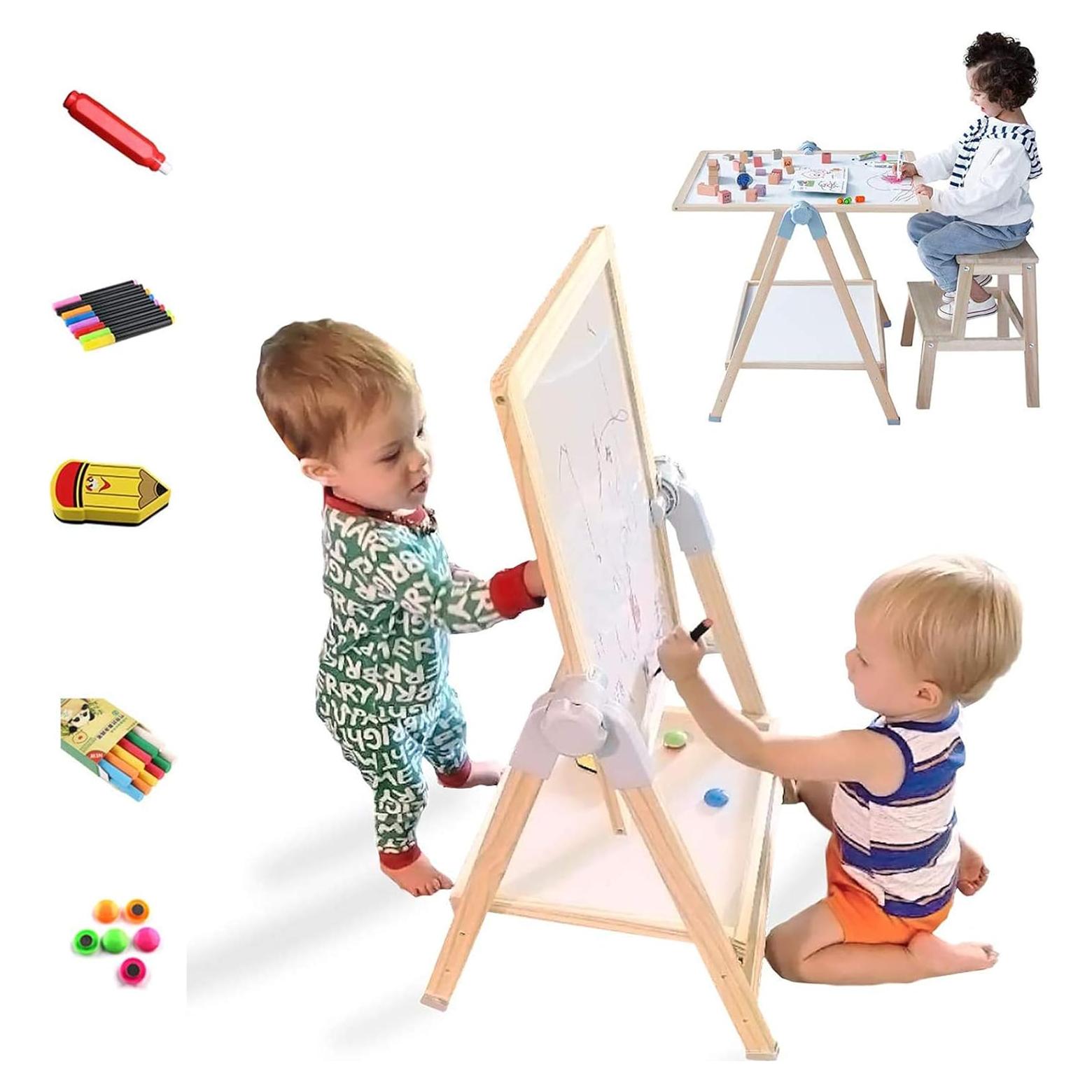 Caballete de Arte QZMTOY para Niños Ajustable 60-100cm